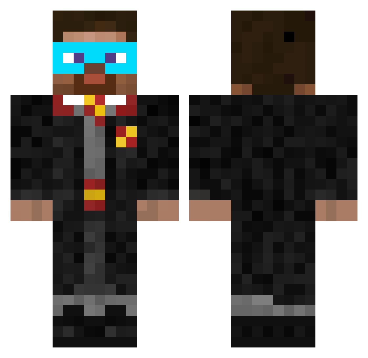 JayK981 Minecraft skin, front and back view