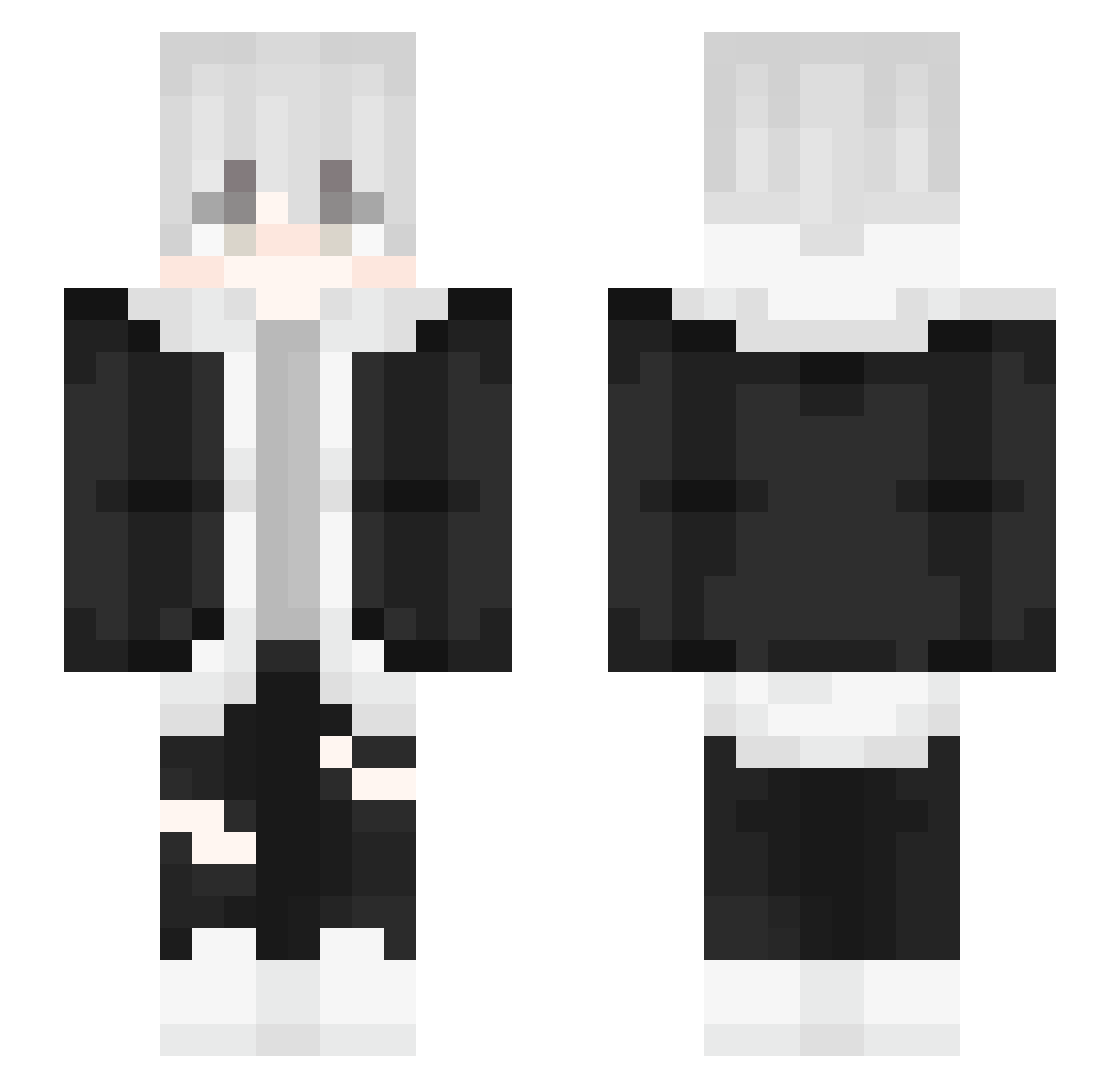 xvng Minecraft skin, front and back view
