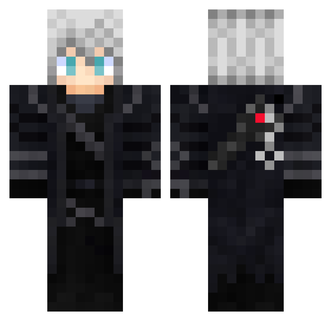 Ombreiz Minecraft skin, front and back view
