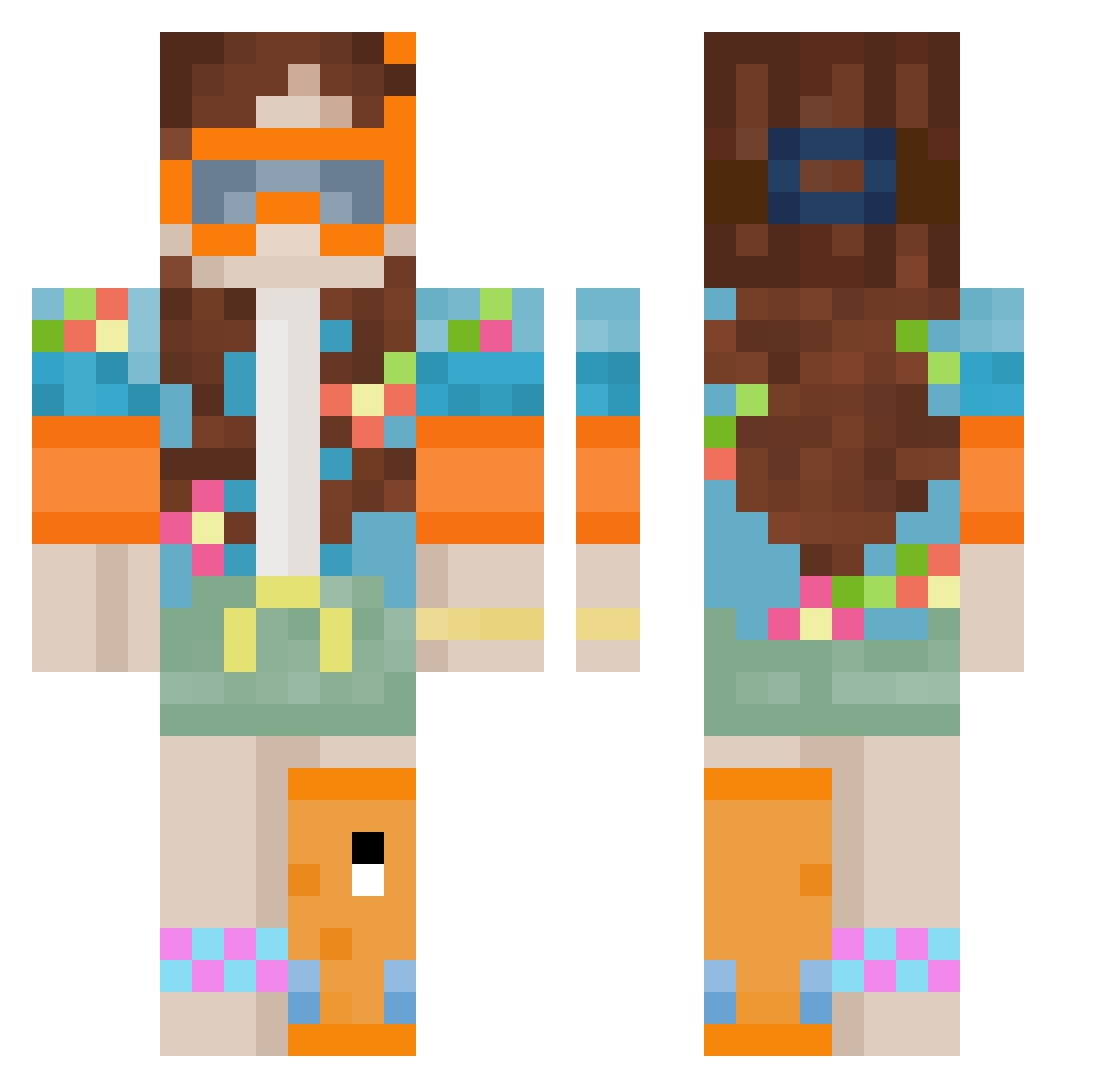 PENG11N Minecraft skin, front and back view