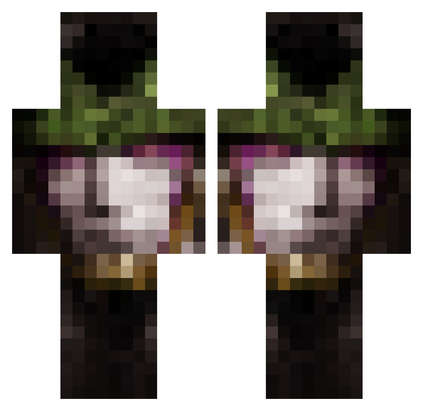 BrodySatenberg Minecraft skin, front and back view