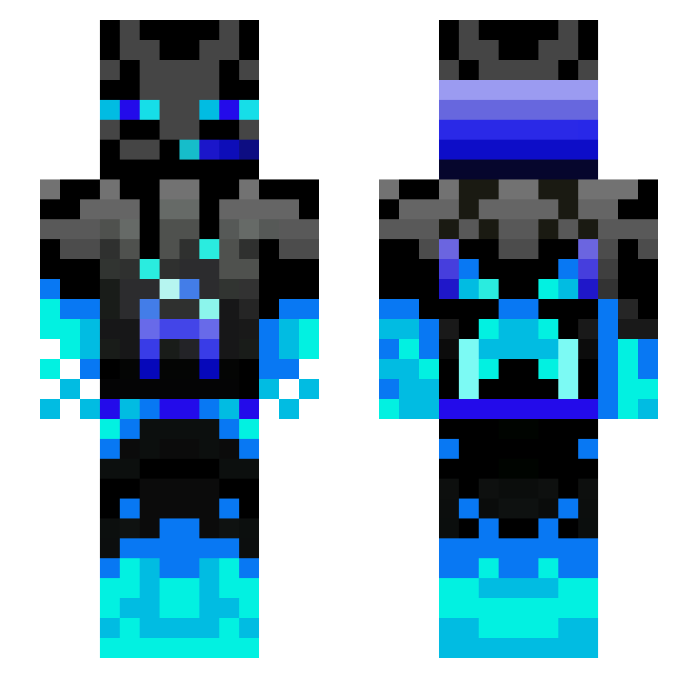 Rango2015 Minecraft skin, front and back view