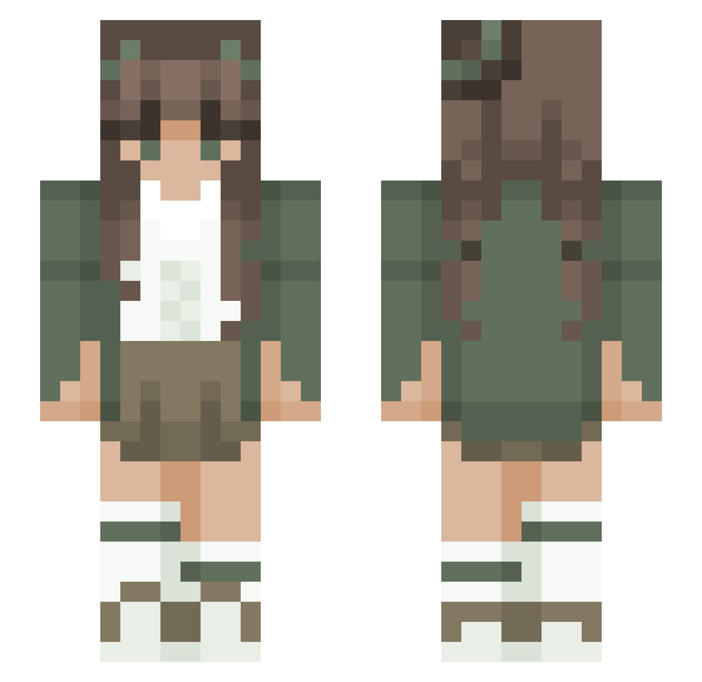 darline Minecraft skin, front and back view