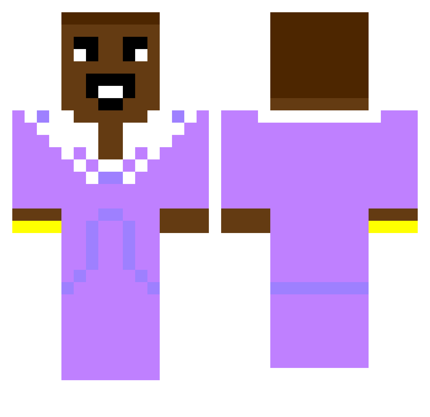 DaddyDank04 Minecraft skin, front and back view