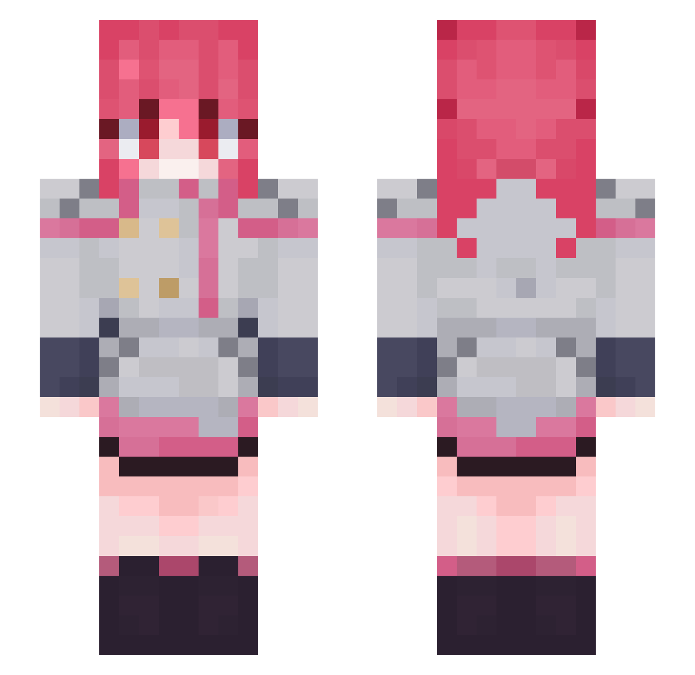 Zapckt Minecraft skin, front and back view