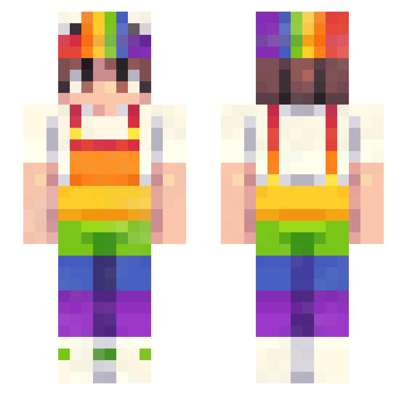 sh0n_lover Minecraft skin, front and back view