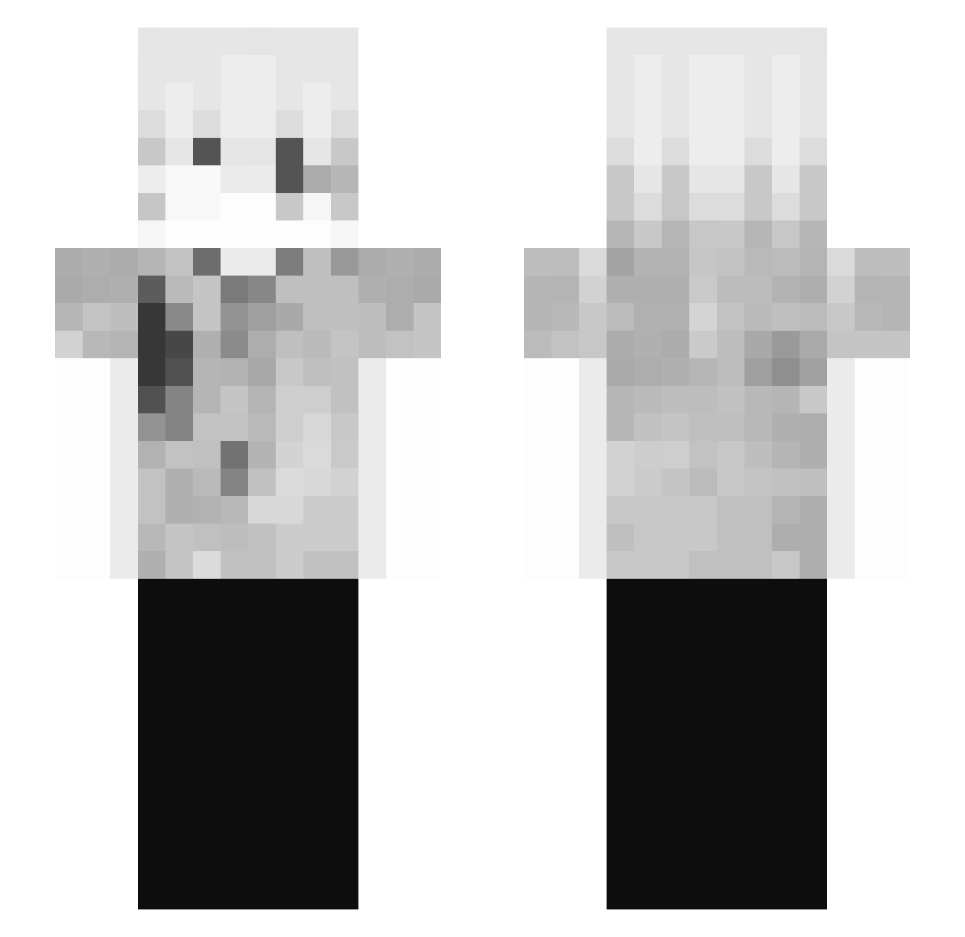Phluey Minecraft skin, front and back view