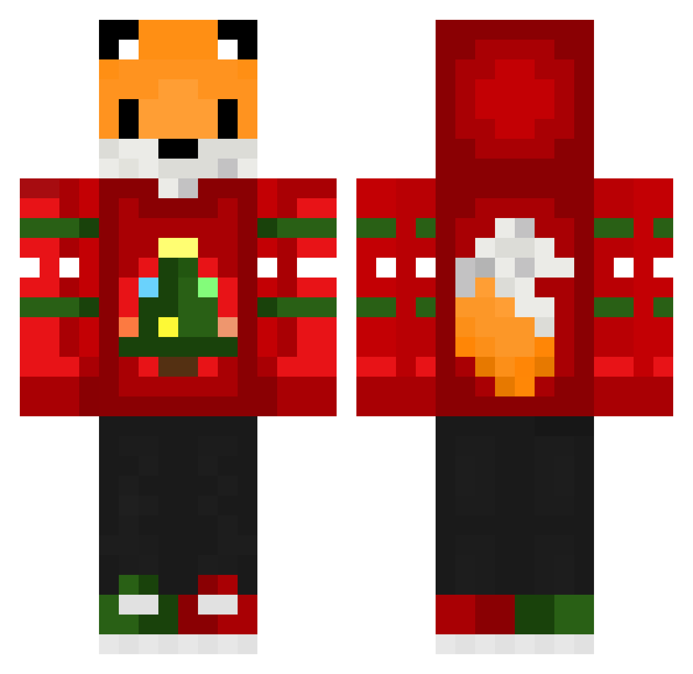 Stariify Minecraft skin, front and back view