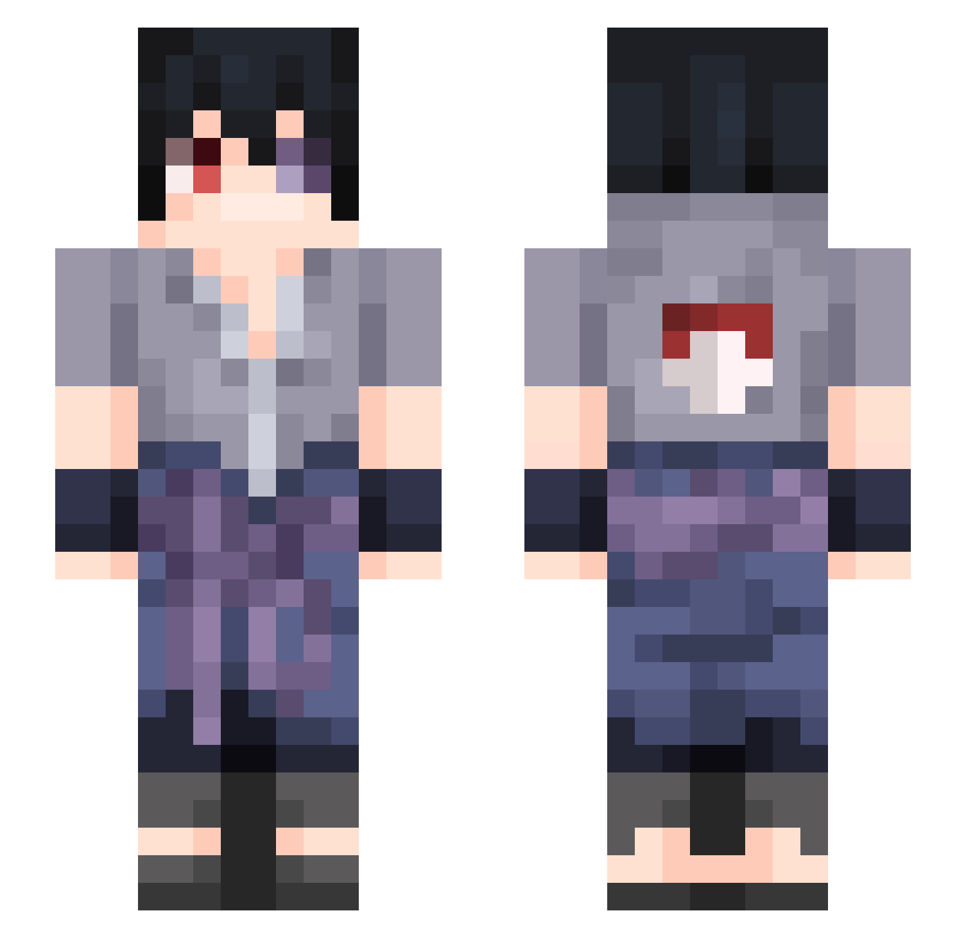 Lialoni Minecraft skin, front and back view