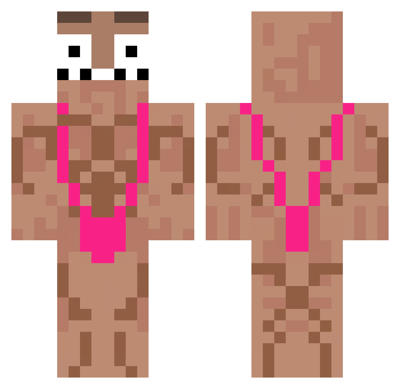YorkMeister420 Minecraft skin, front and back view
