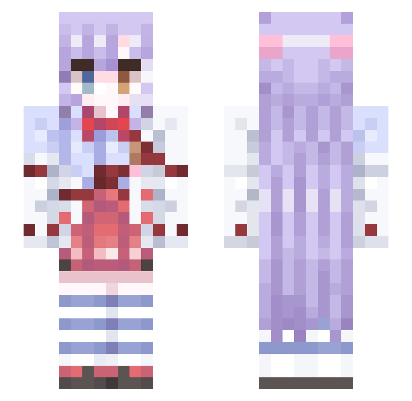 SHIBUKI_MYGIRL Minecraft skin, front and back view