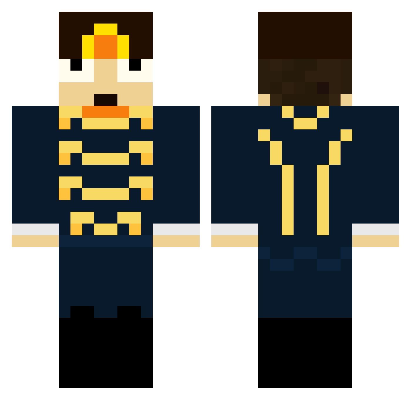 illusive_123 Minecraft skin, front and back view