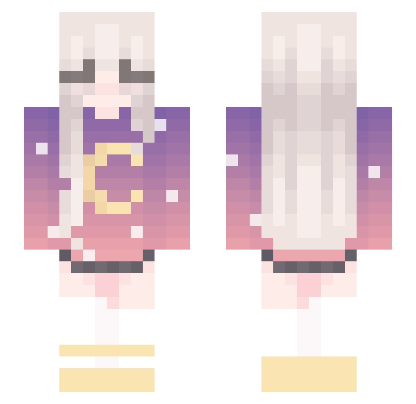 Zexzinn_ Minecraft skin, front and back view