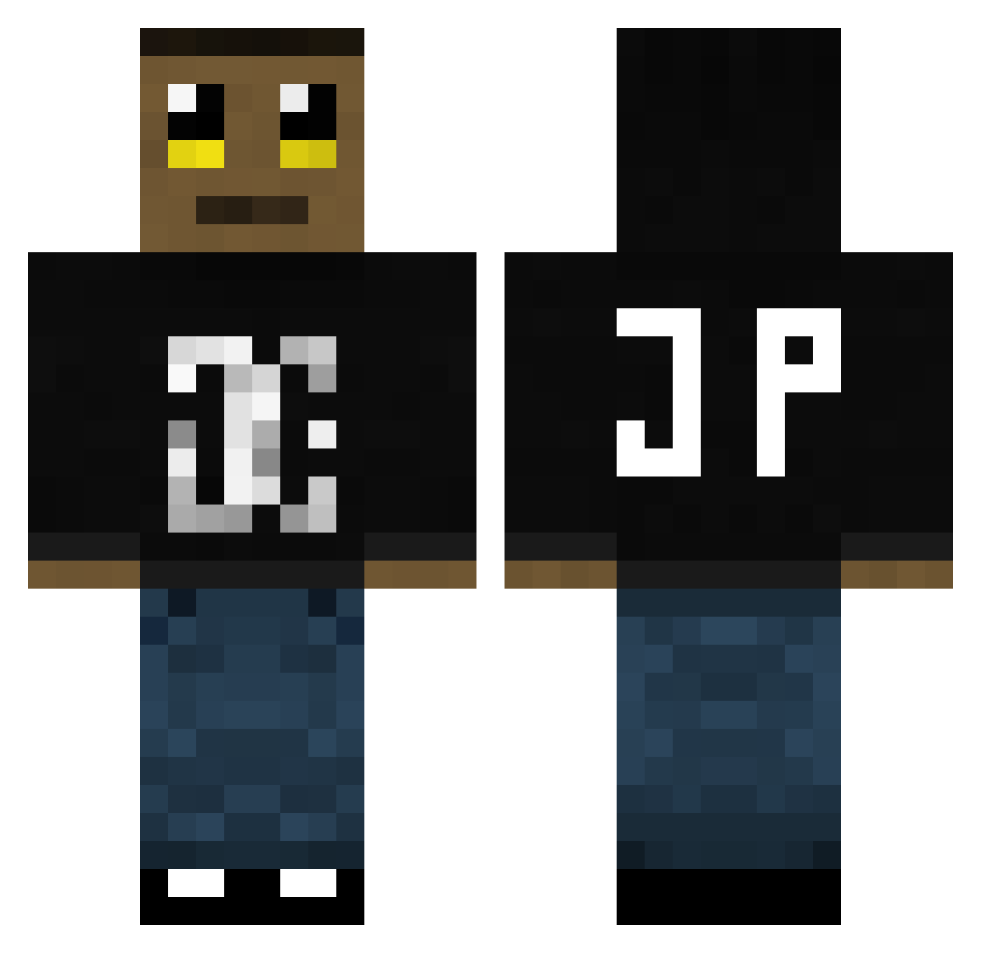 Yoshiinorii Minecraft skin, front and back view