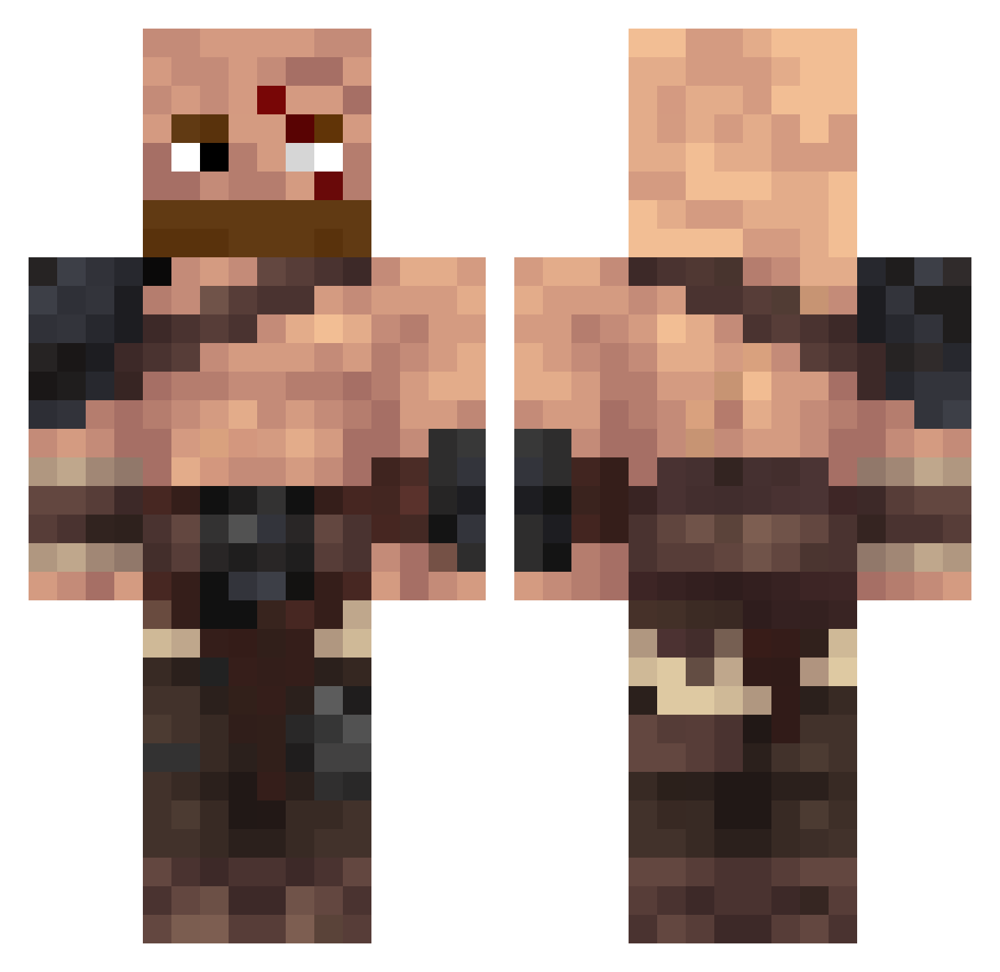 shadow871 Minecraft skin, front and back view