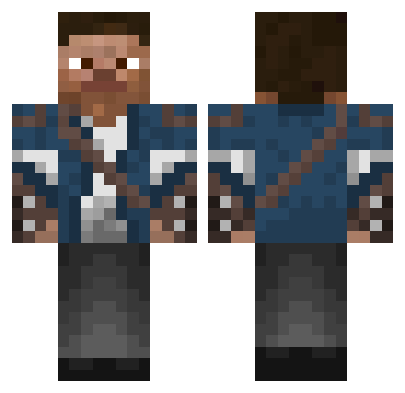 silver3401 Minecraft skin, front and back view