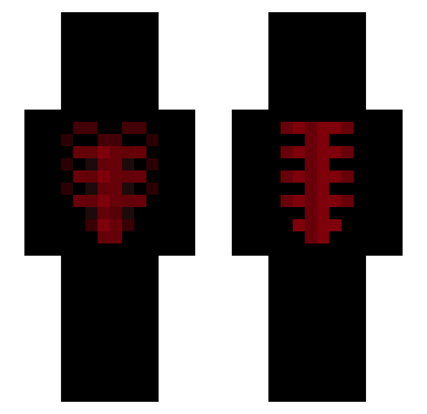 YoungOhma Minecraft skin, front and back view