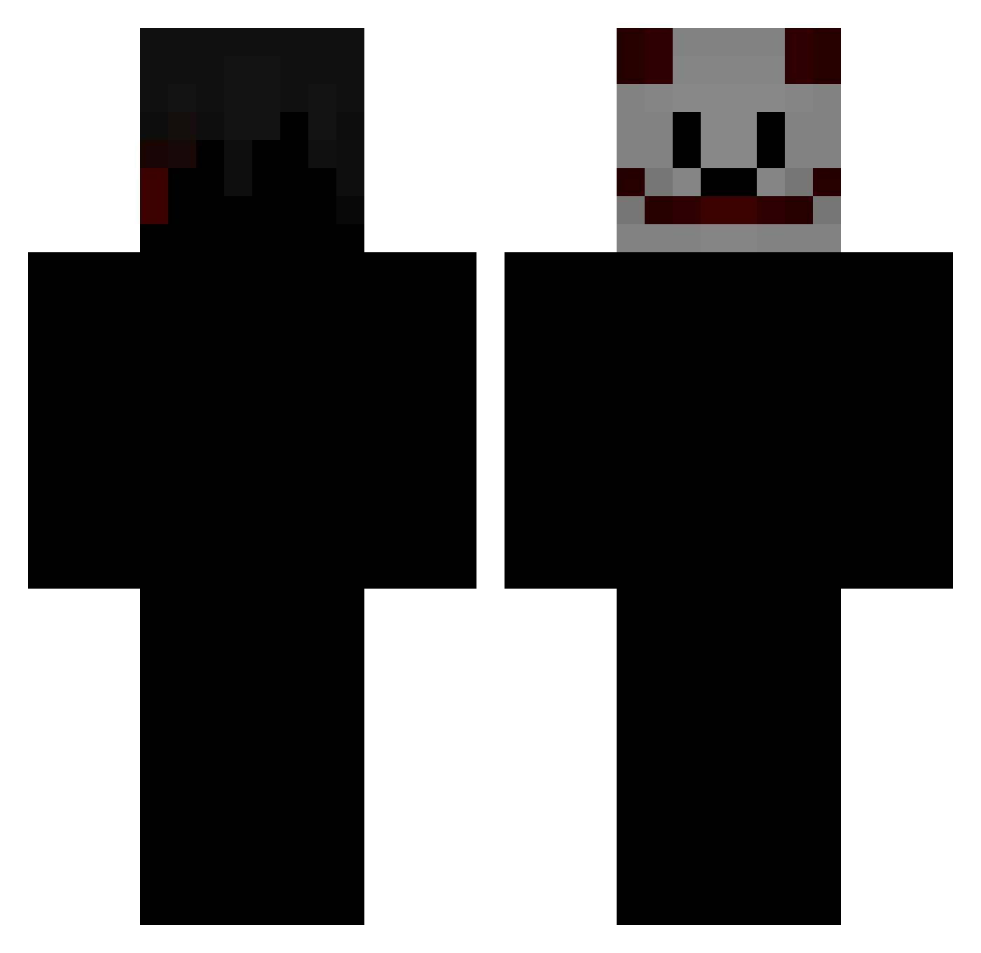 xlebatism Minecraft skin, front and back view
