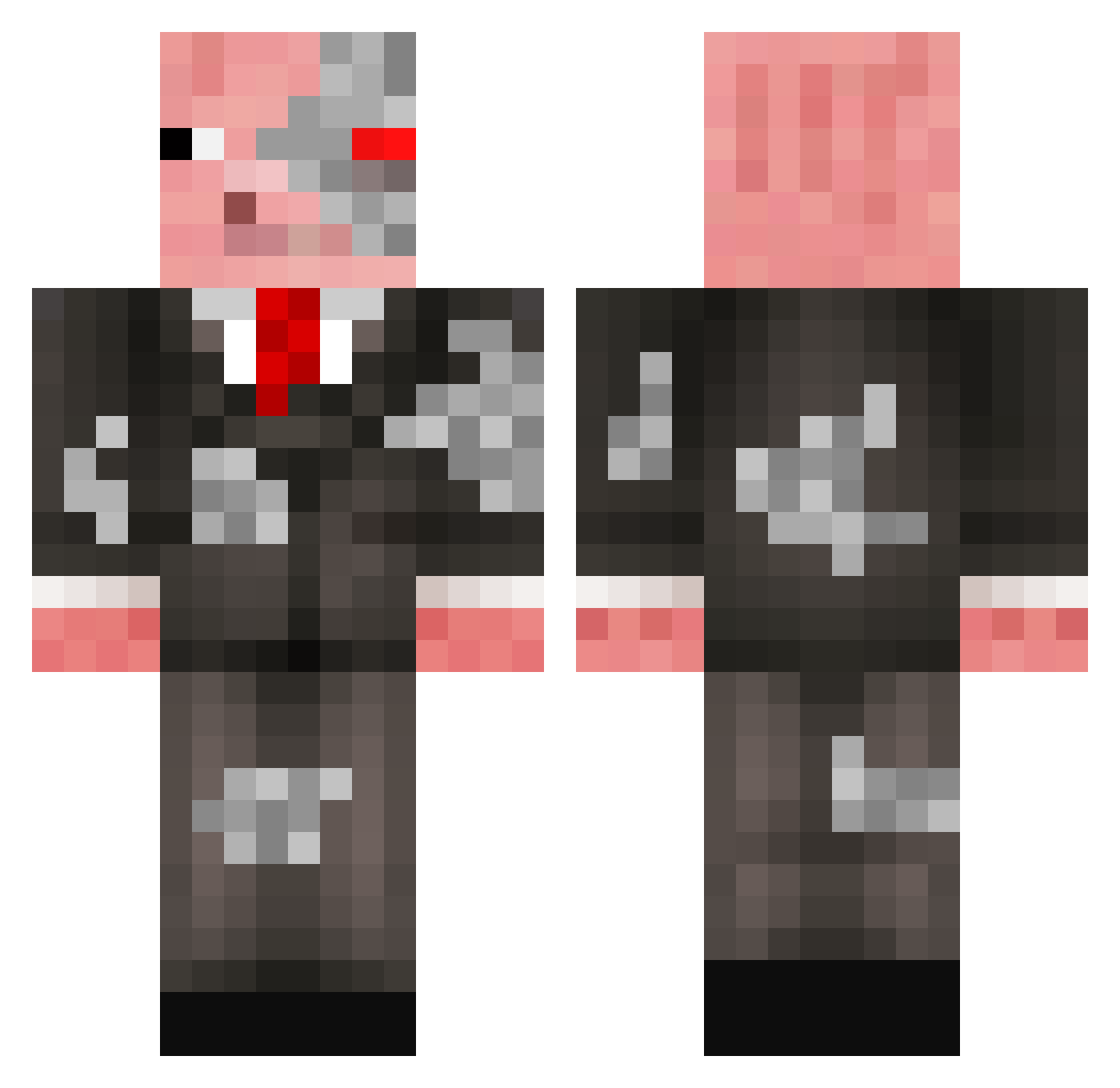 BoarStaff Minecraft skin, front and back view