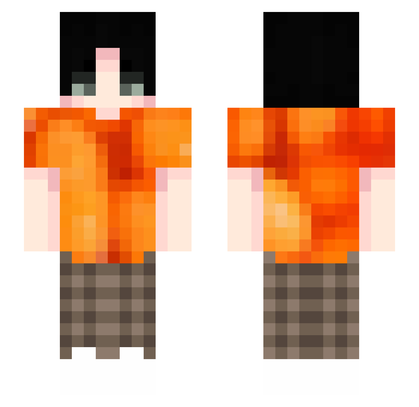 BeanBoyDan Minecraft skin, front and back view