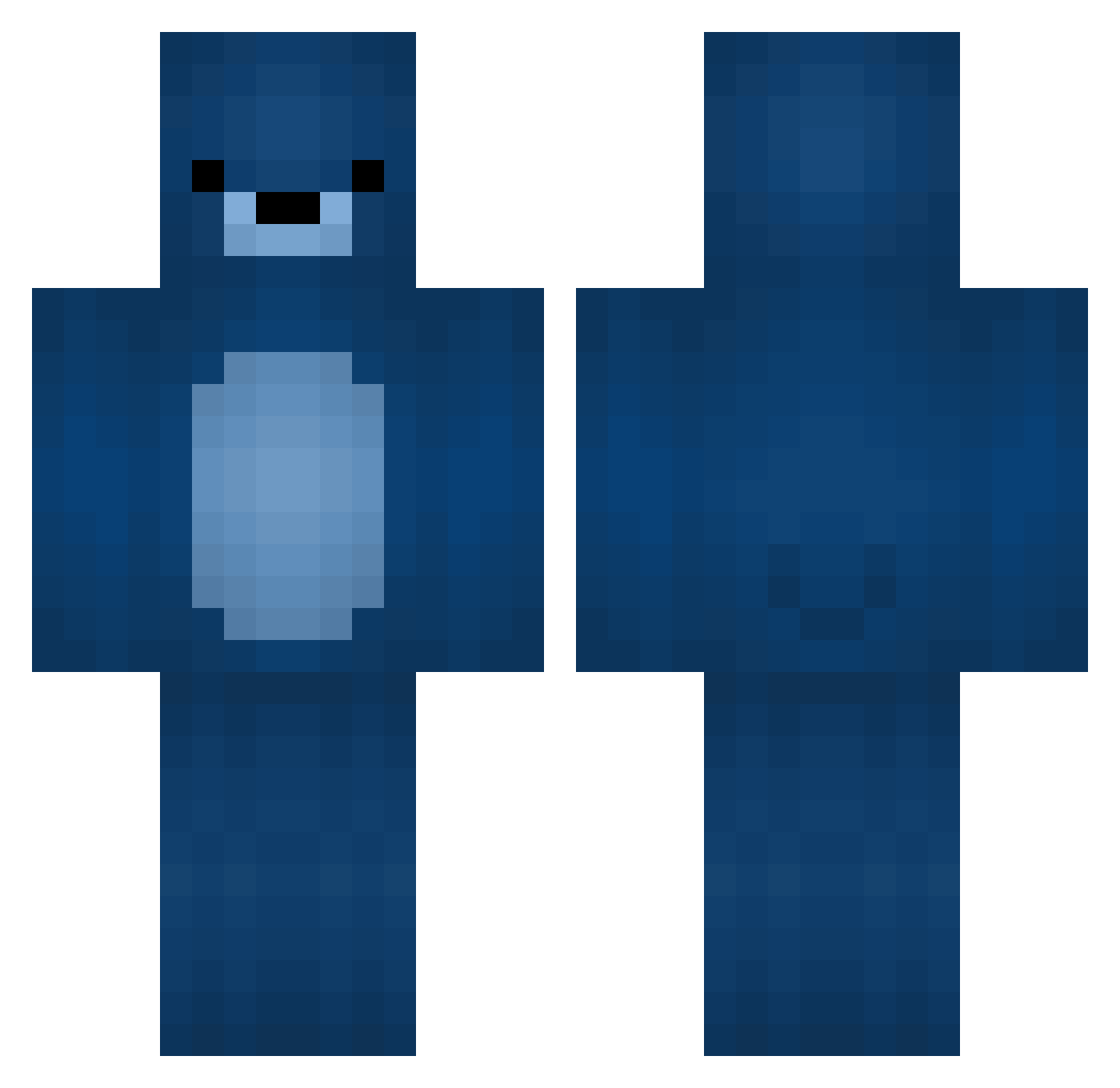networths Minecraft skin, front and back view