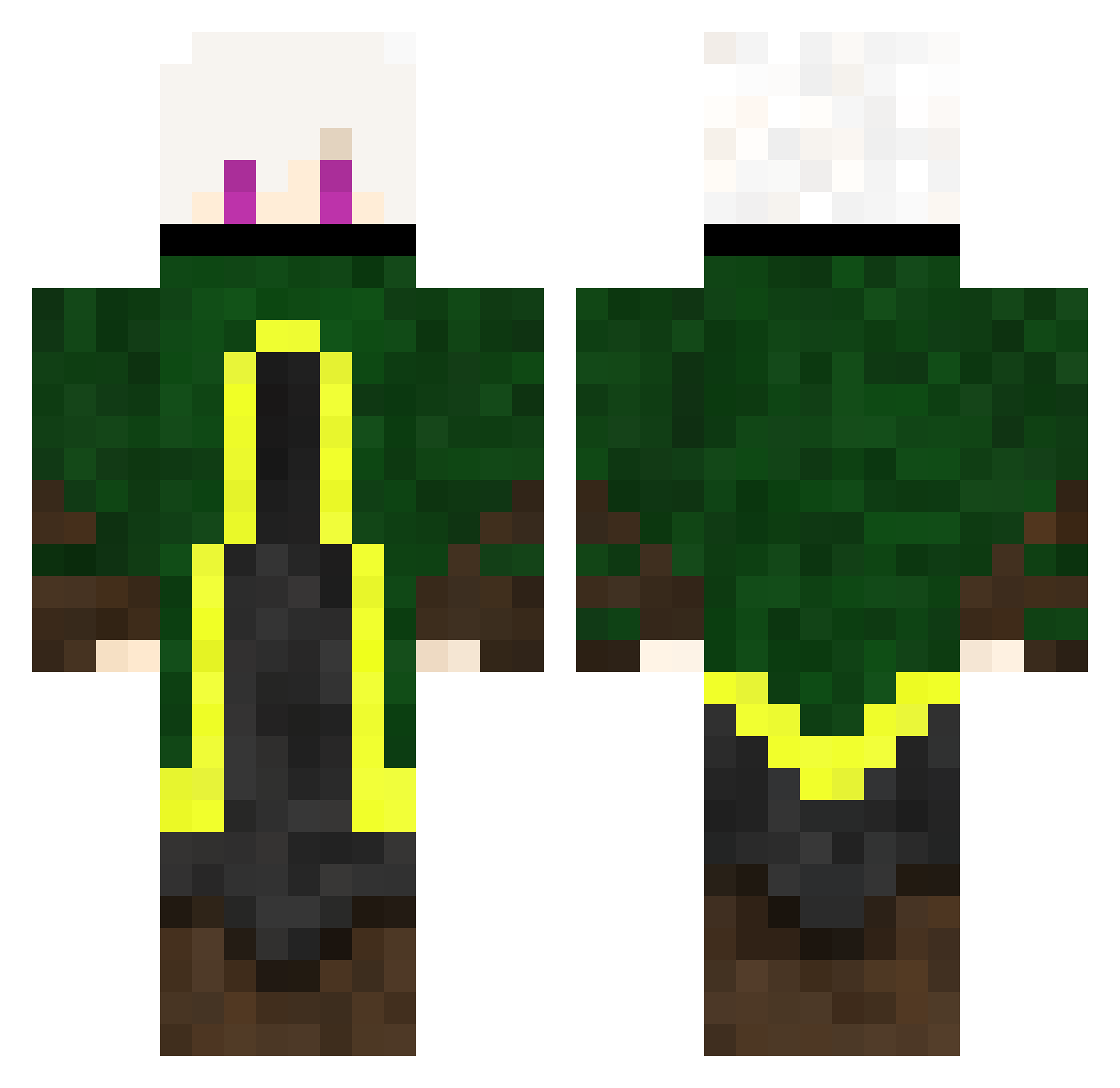 TrionTrade Minecraft skin, front and back view