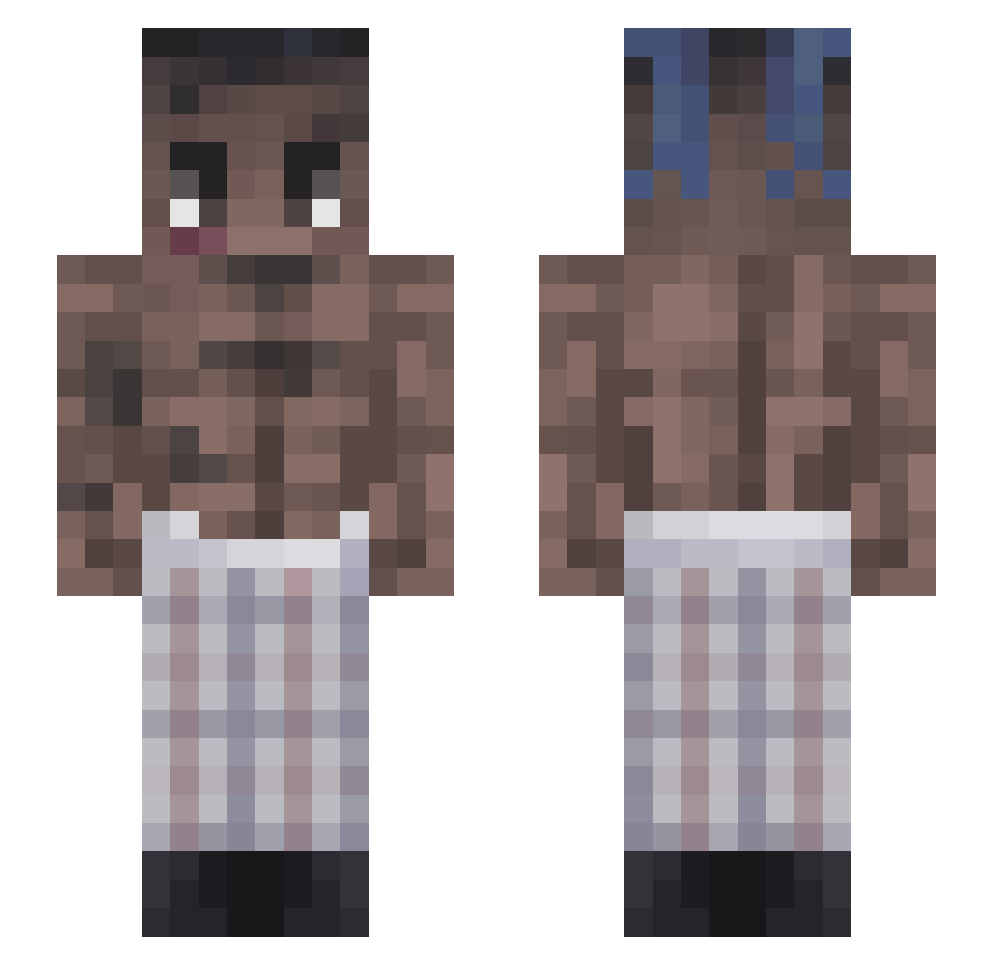 znazakruju Minecraft skin, front and back view