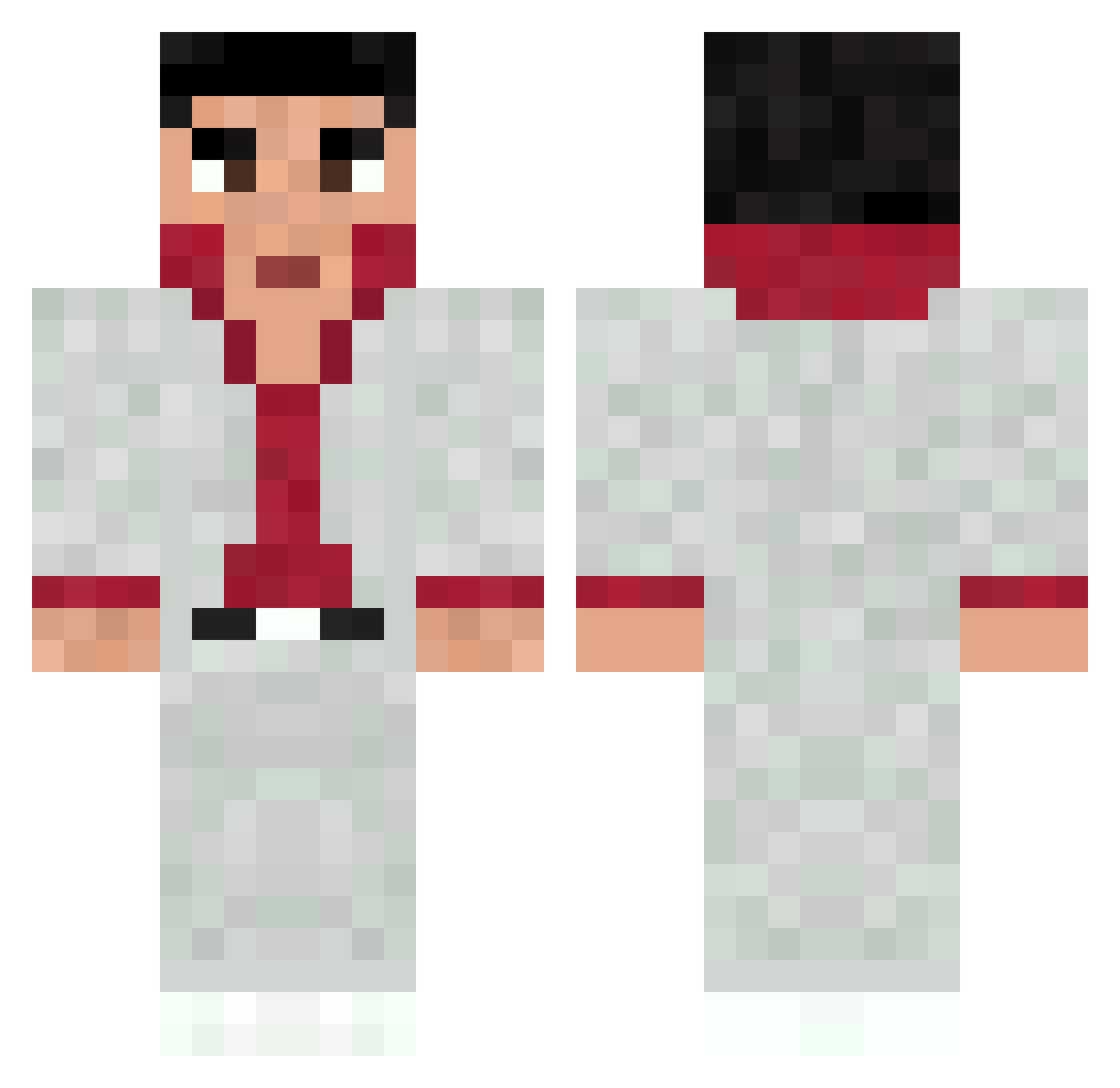 Lebweuh Minecraft skin, front and back view
