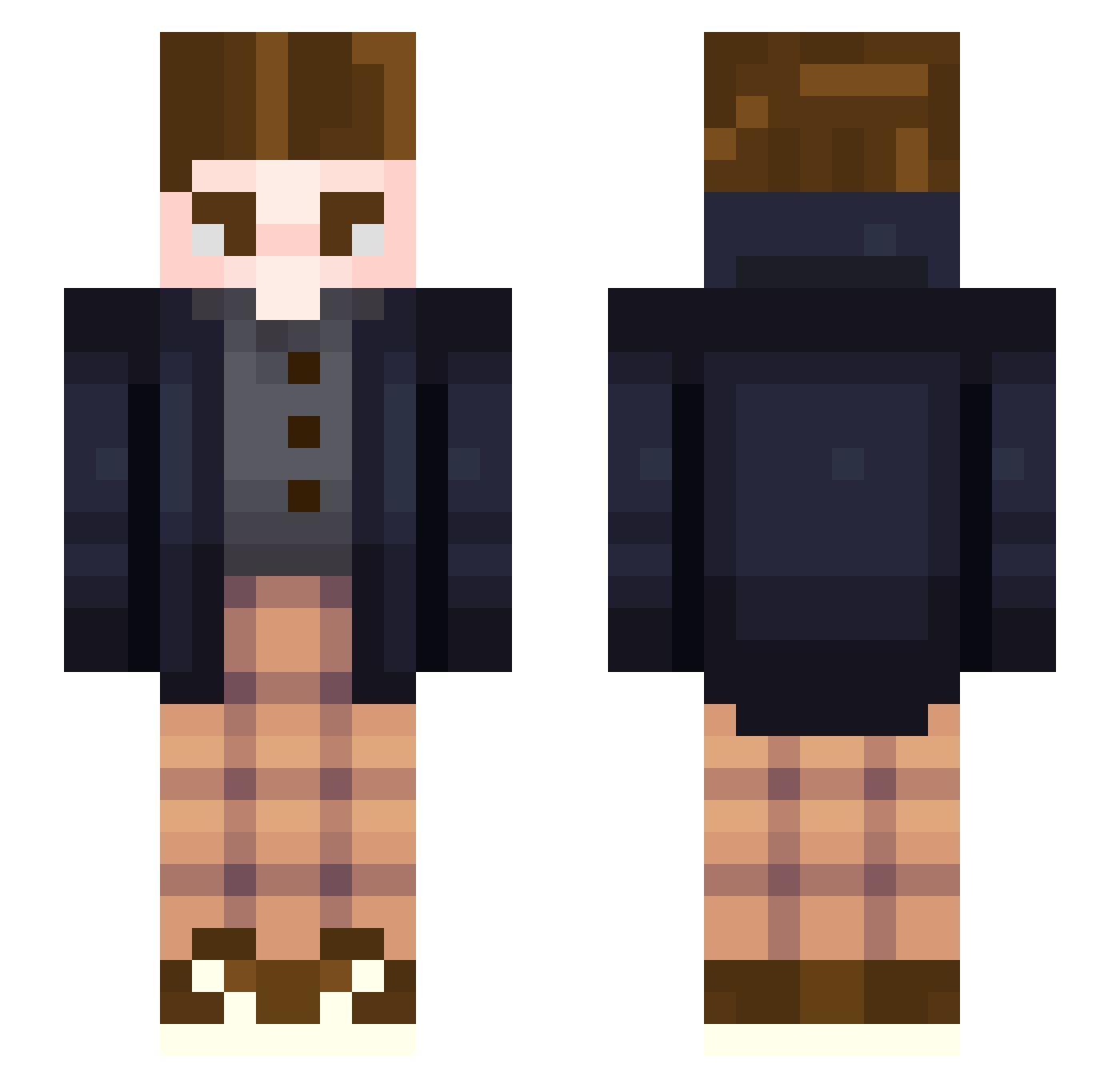 Pain4all Minecraft skin, front and back view
