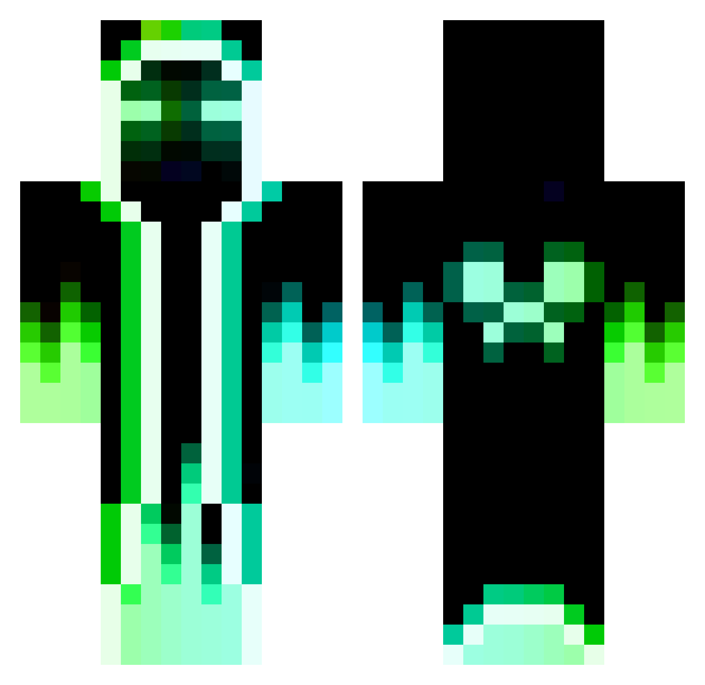 Odyssey2424 Minecraft skin, front and back view