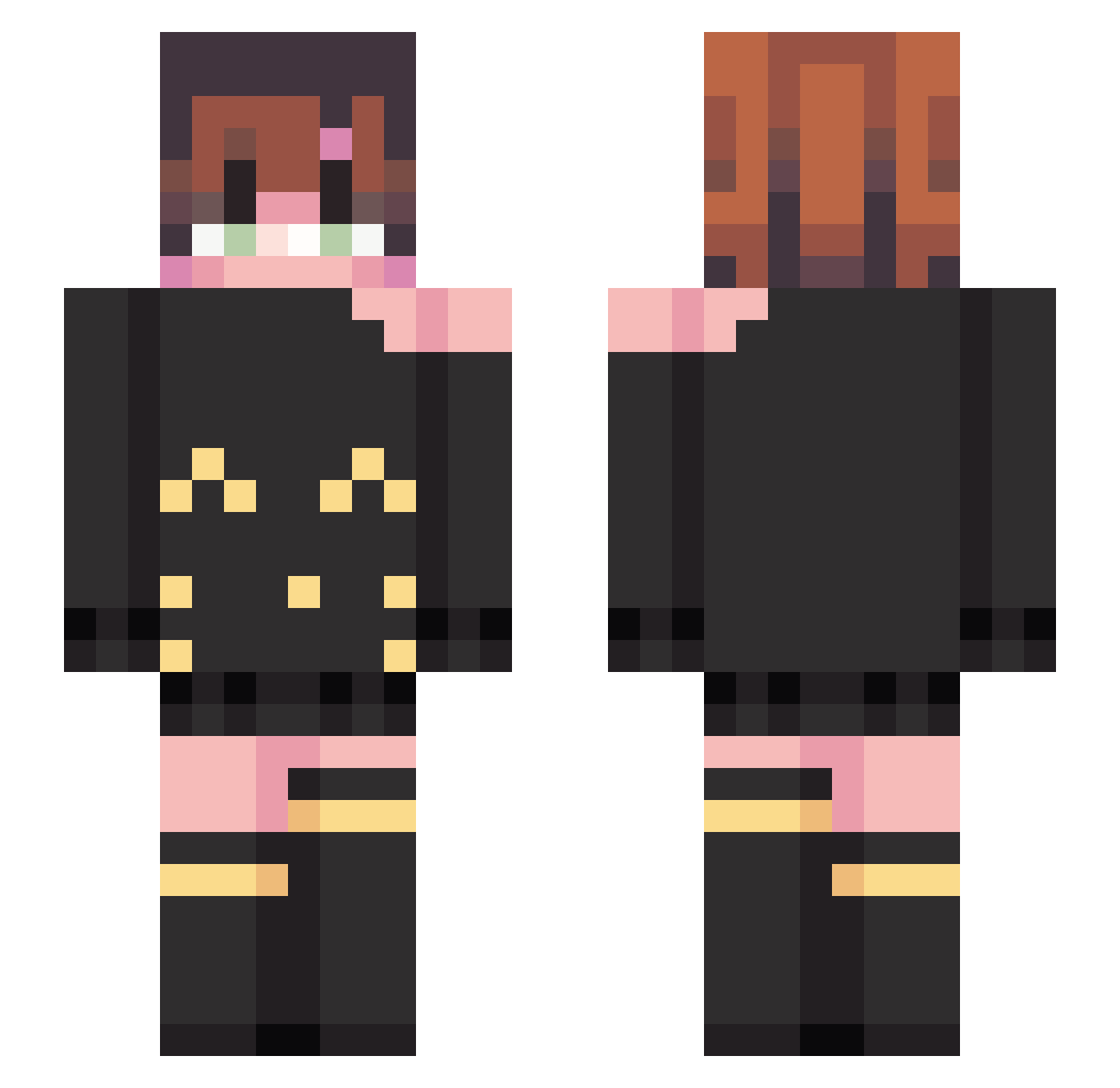 008AWT Minecraft skin, front and back view