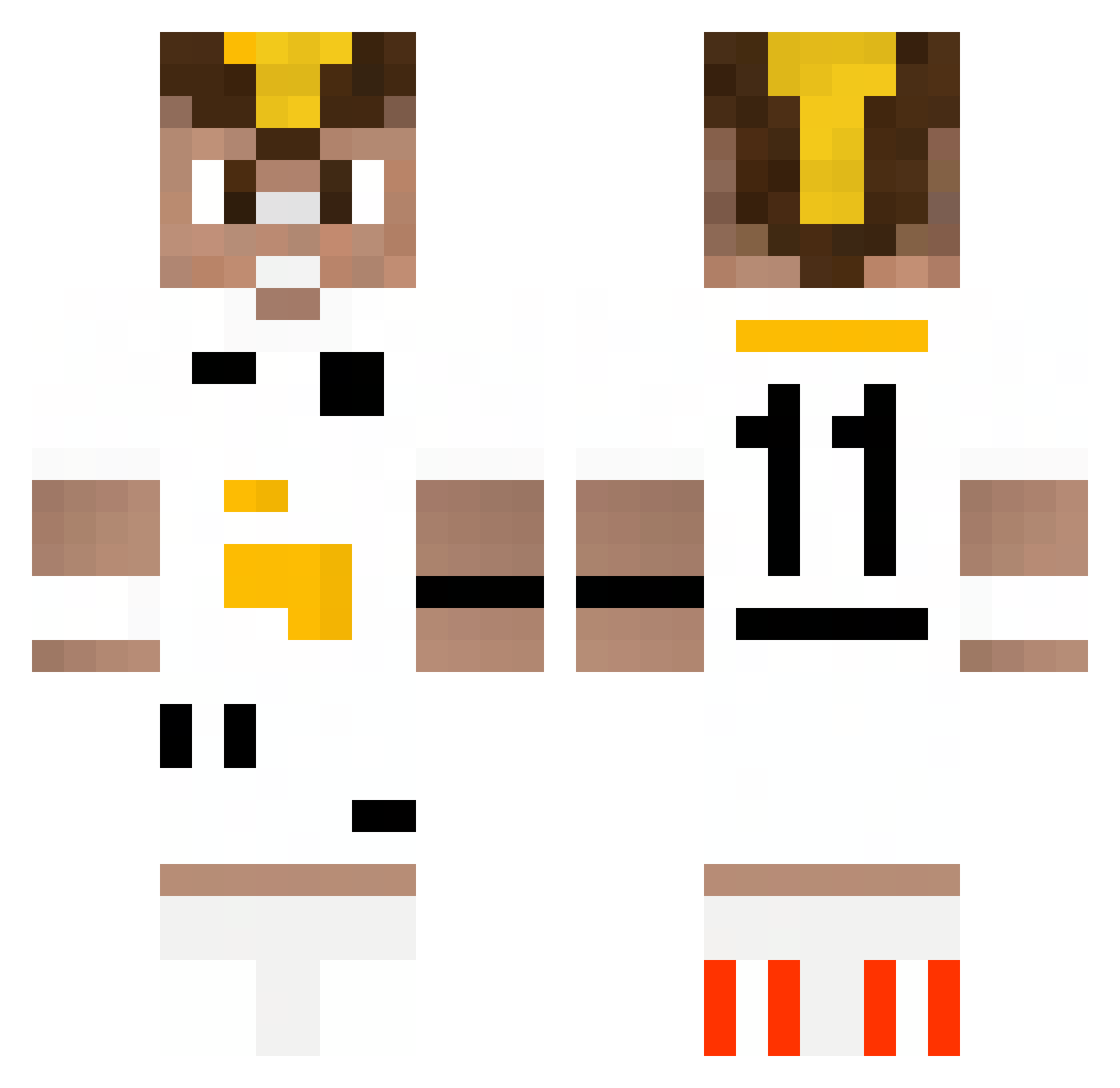ancax Minecraft skin, front and back view