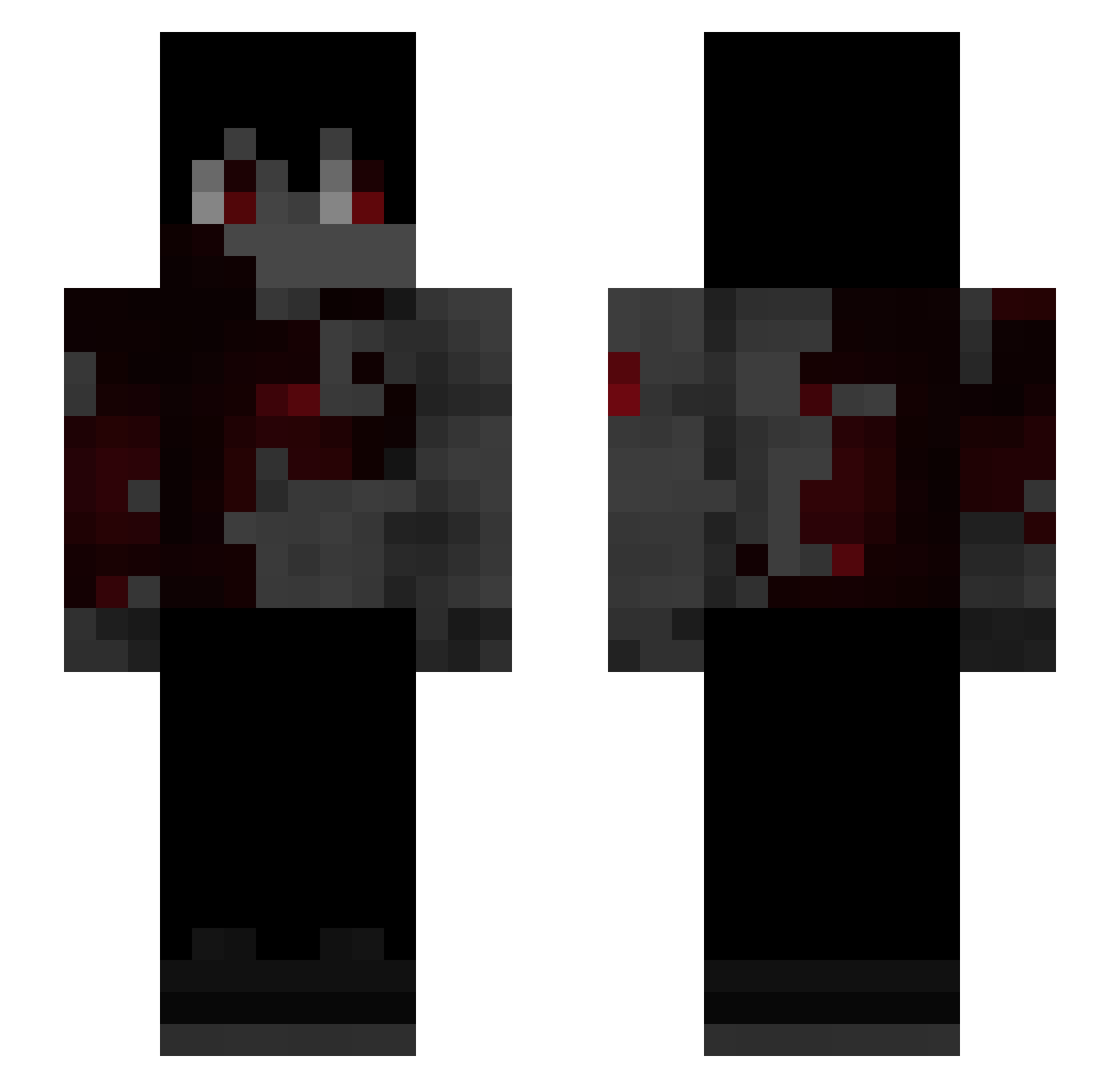 MastredOHOH Minecraft skin, front and back view