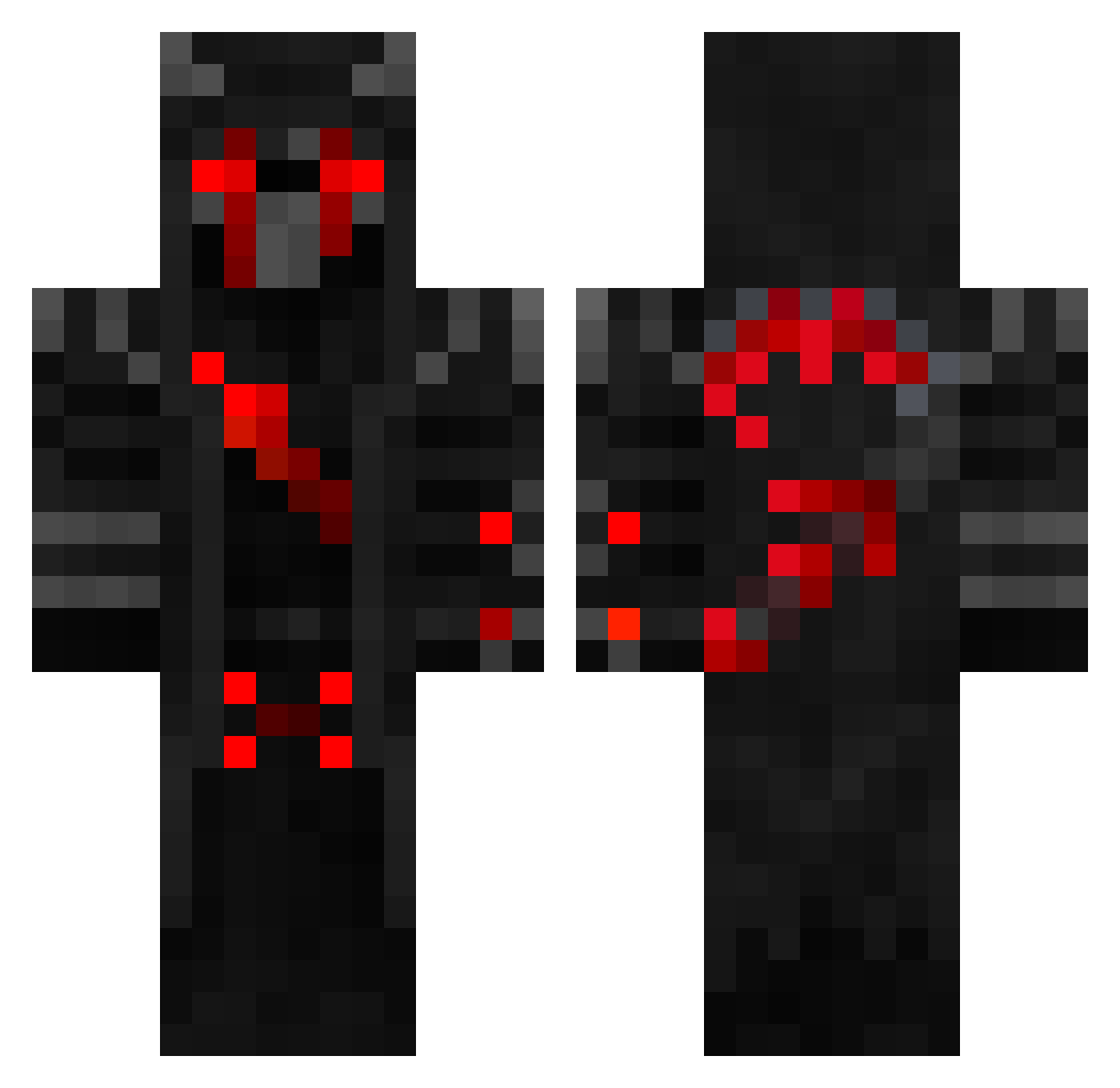 OLunarW Minecraft skin, front and back view