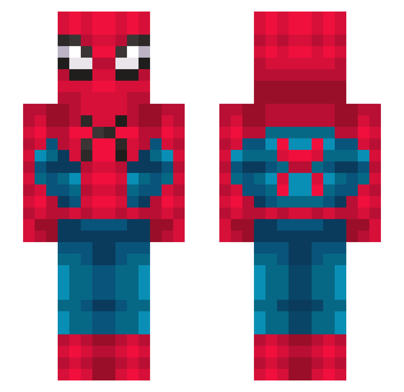 Tqlr_ Minecraft skin, front and back view