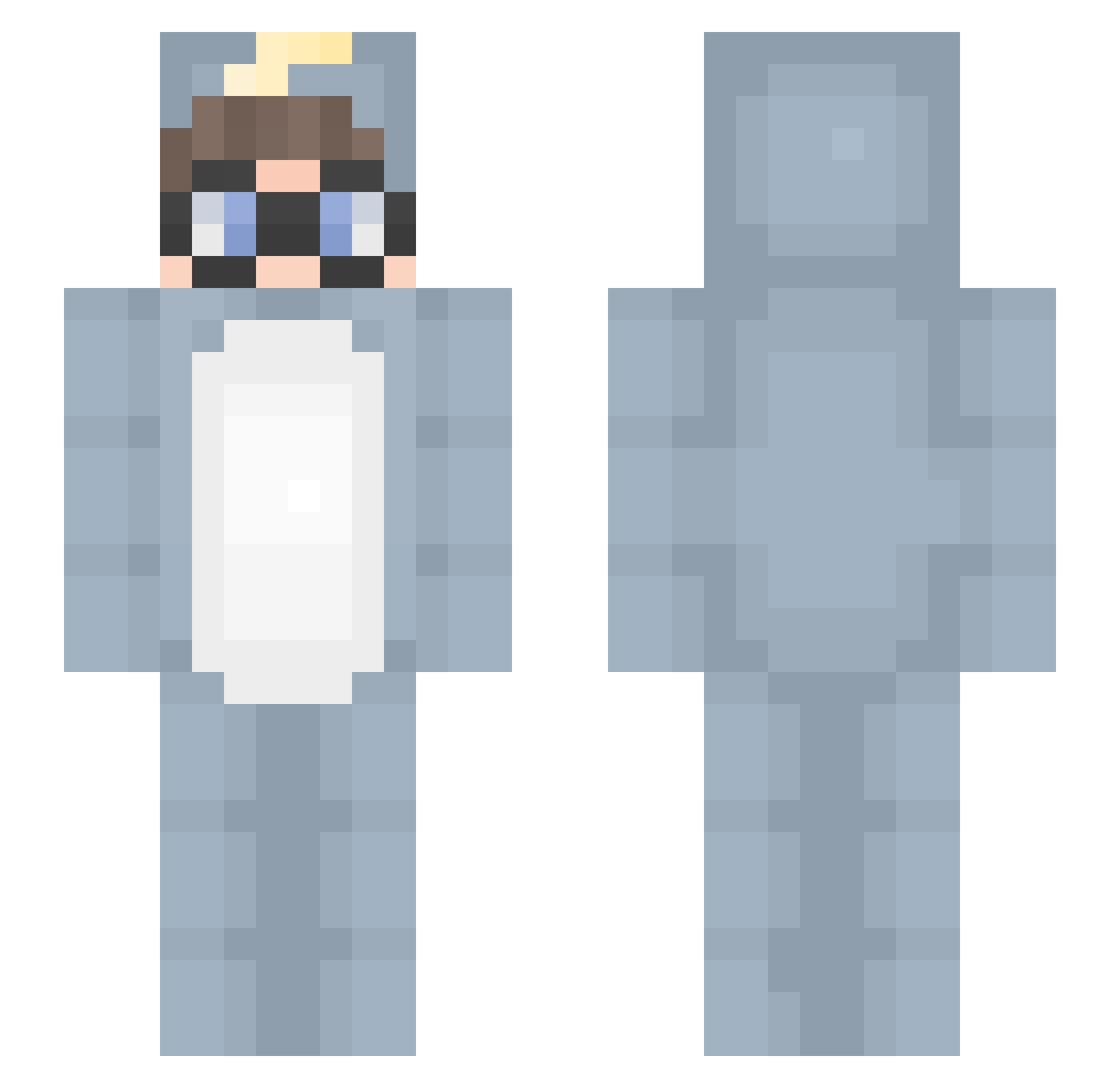 waxweed Minecraft skin, front and back view