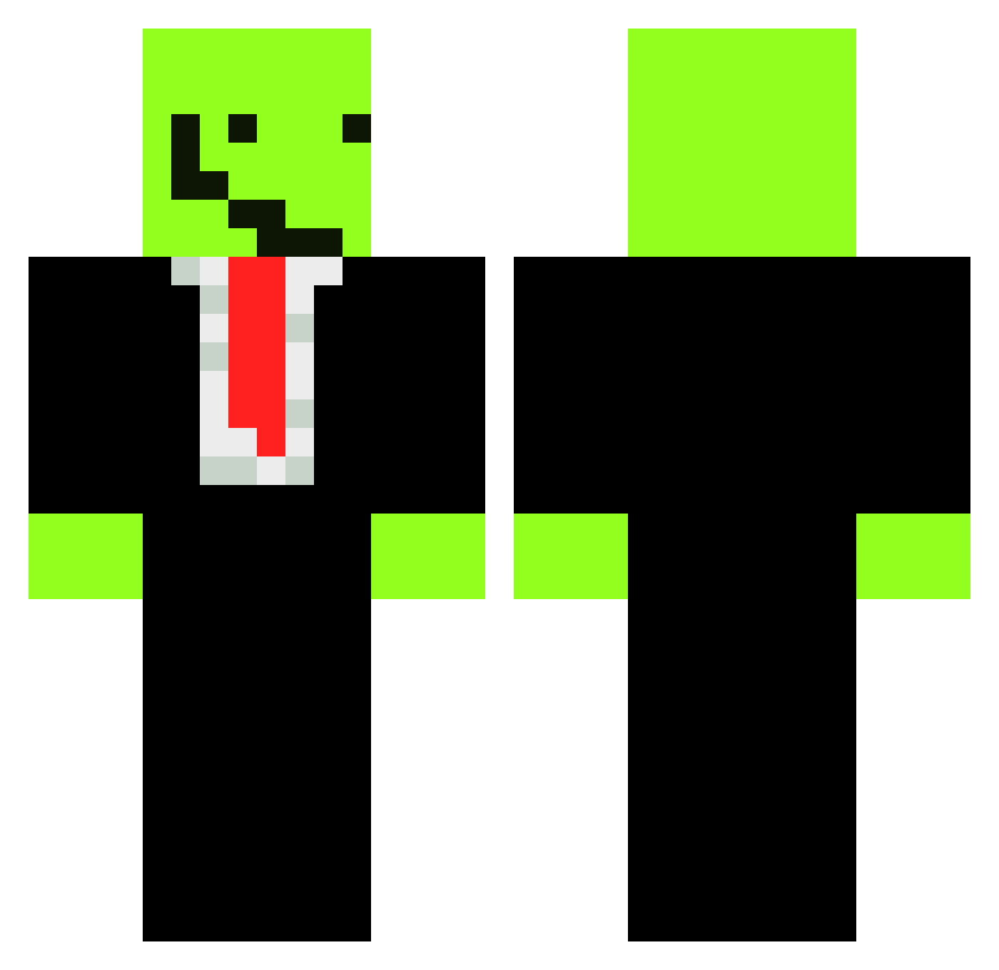 xMiccrafter Minecraft skin, front and back view