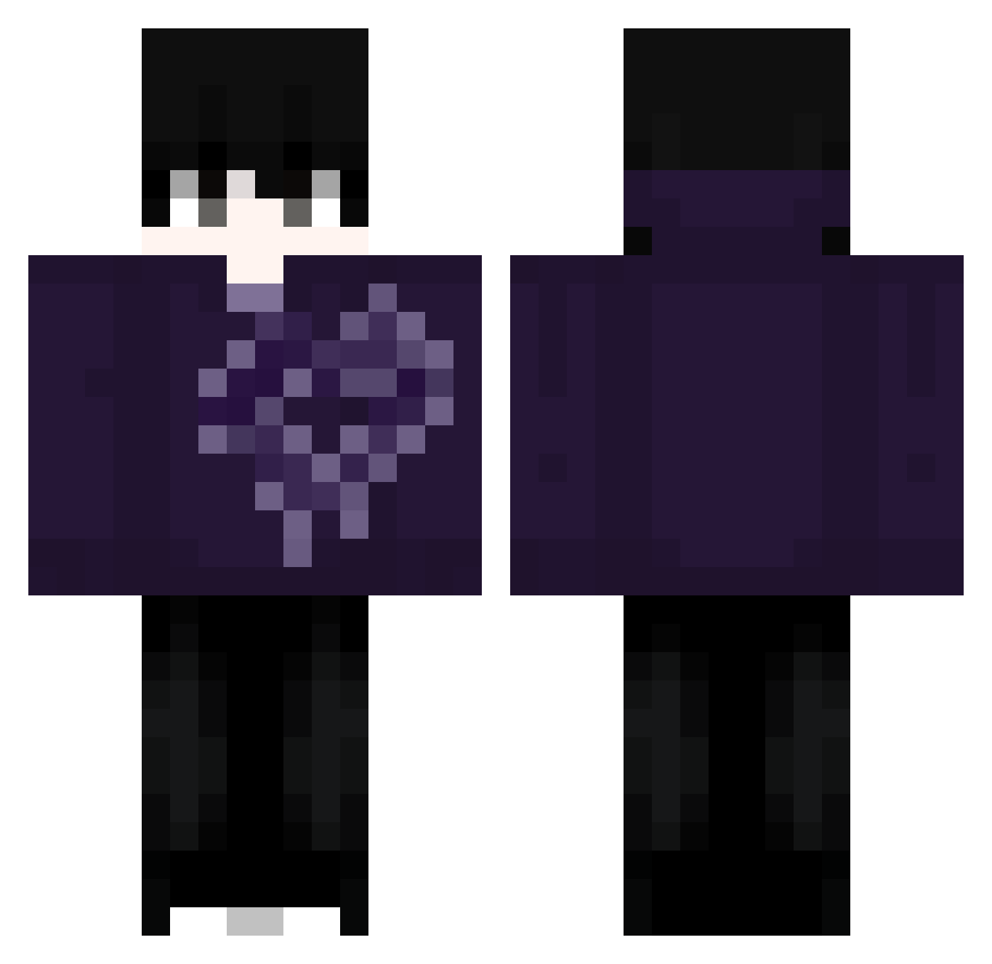 WAWTS Minecraft skin, front and back view