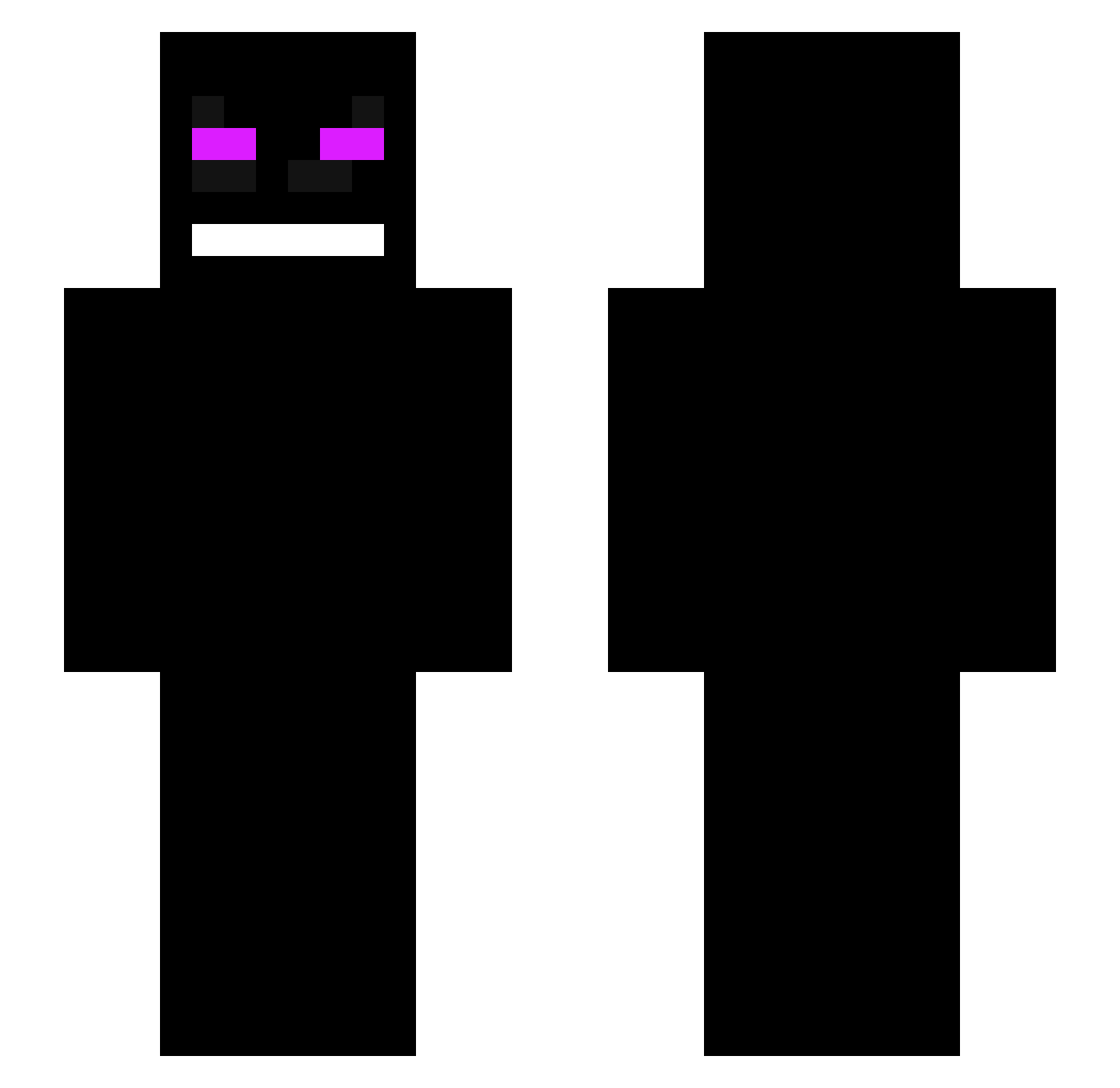 Reenactment Minecraft skin, front and back view