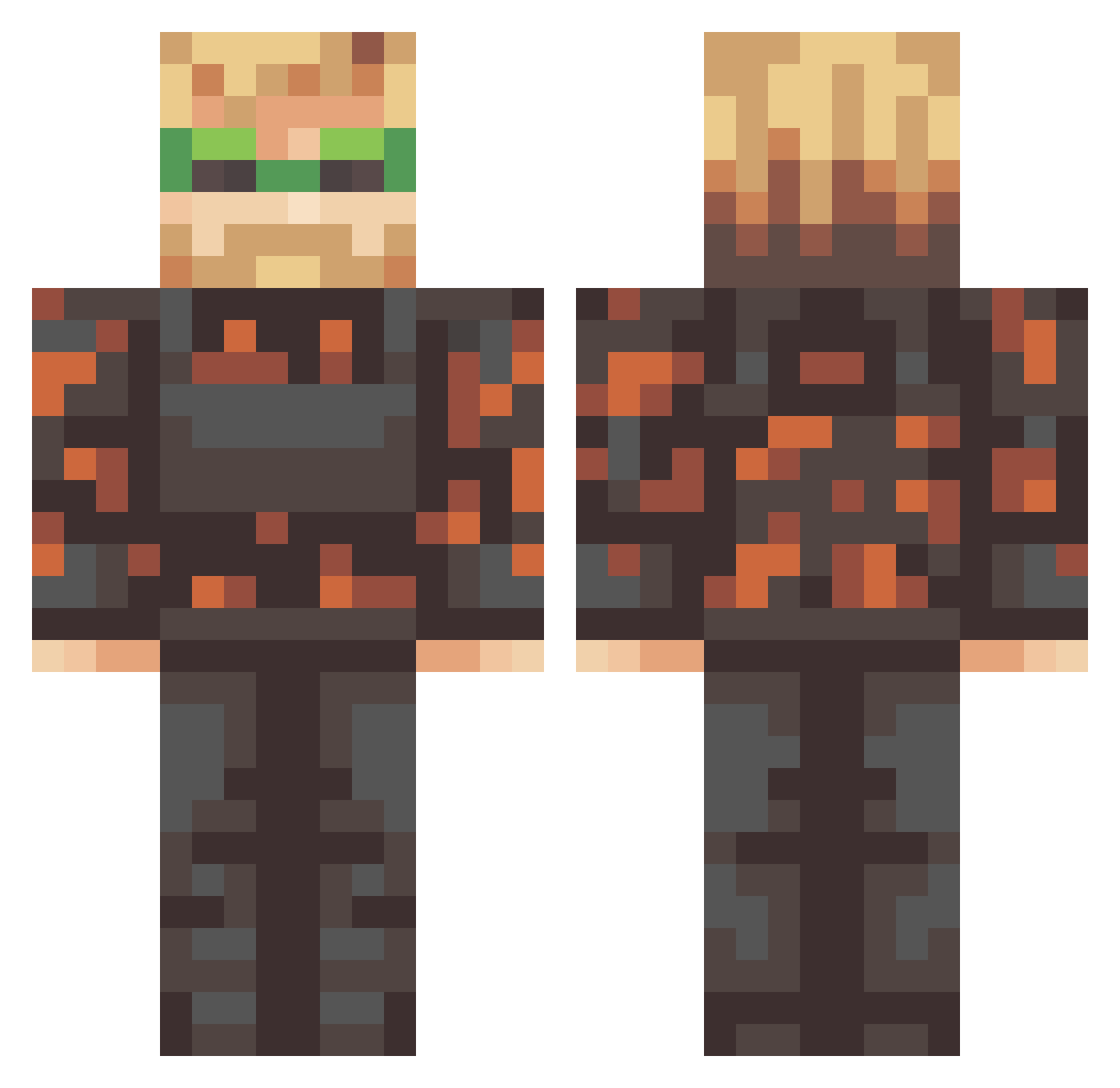 harashio99 Minecraft skin, front and back view