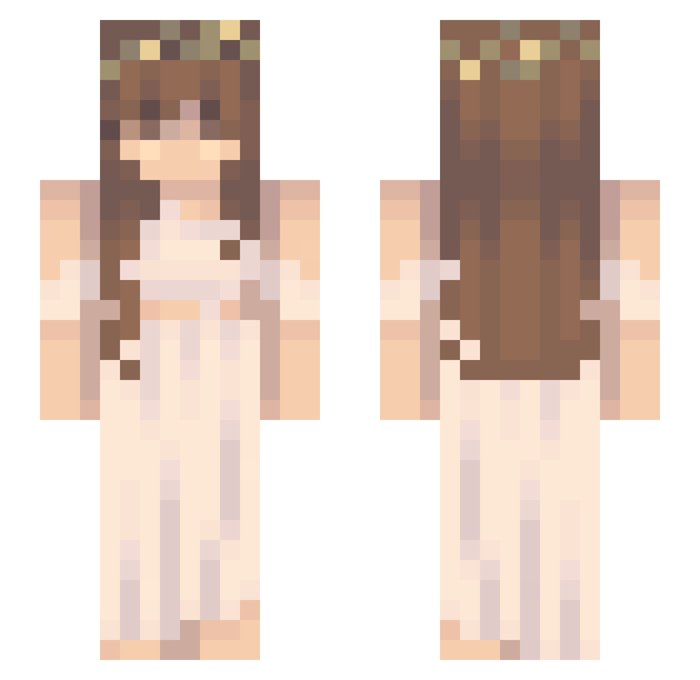 Asterx17 Minecraft skin, front and back view