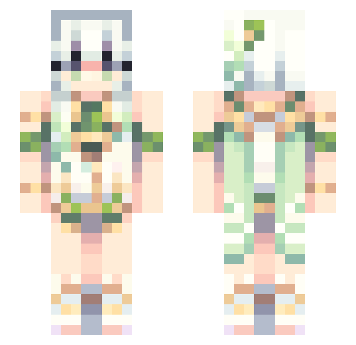 dbtjddnjs Minecraft skin, front and back view