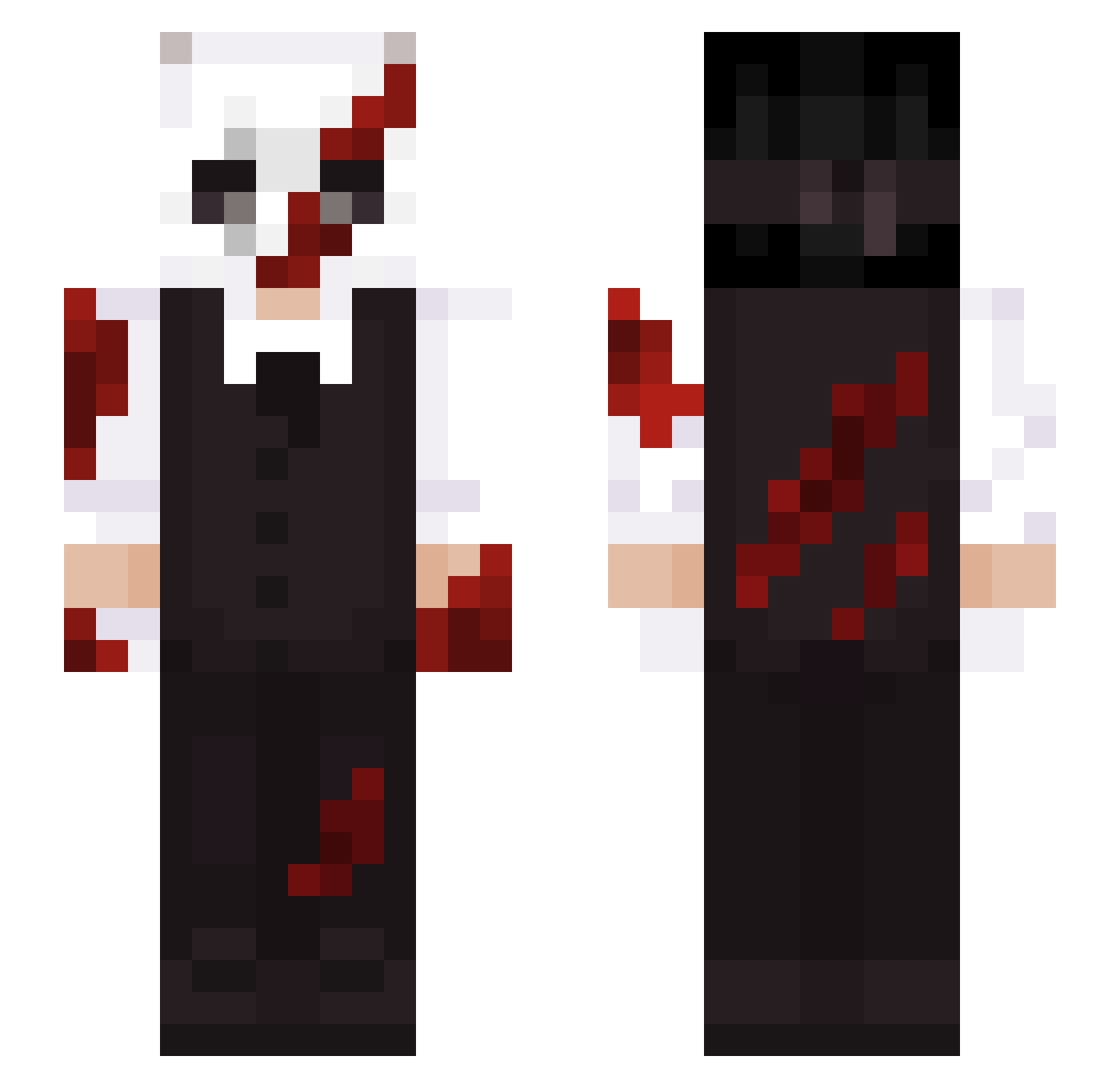 WhyYouFoldin Minecraft skin, front and back view