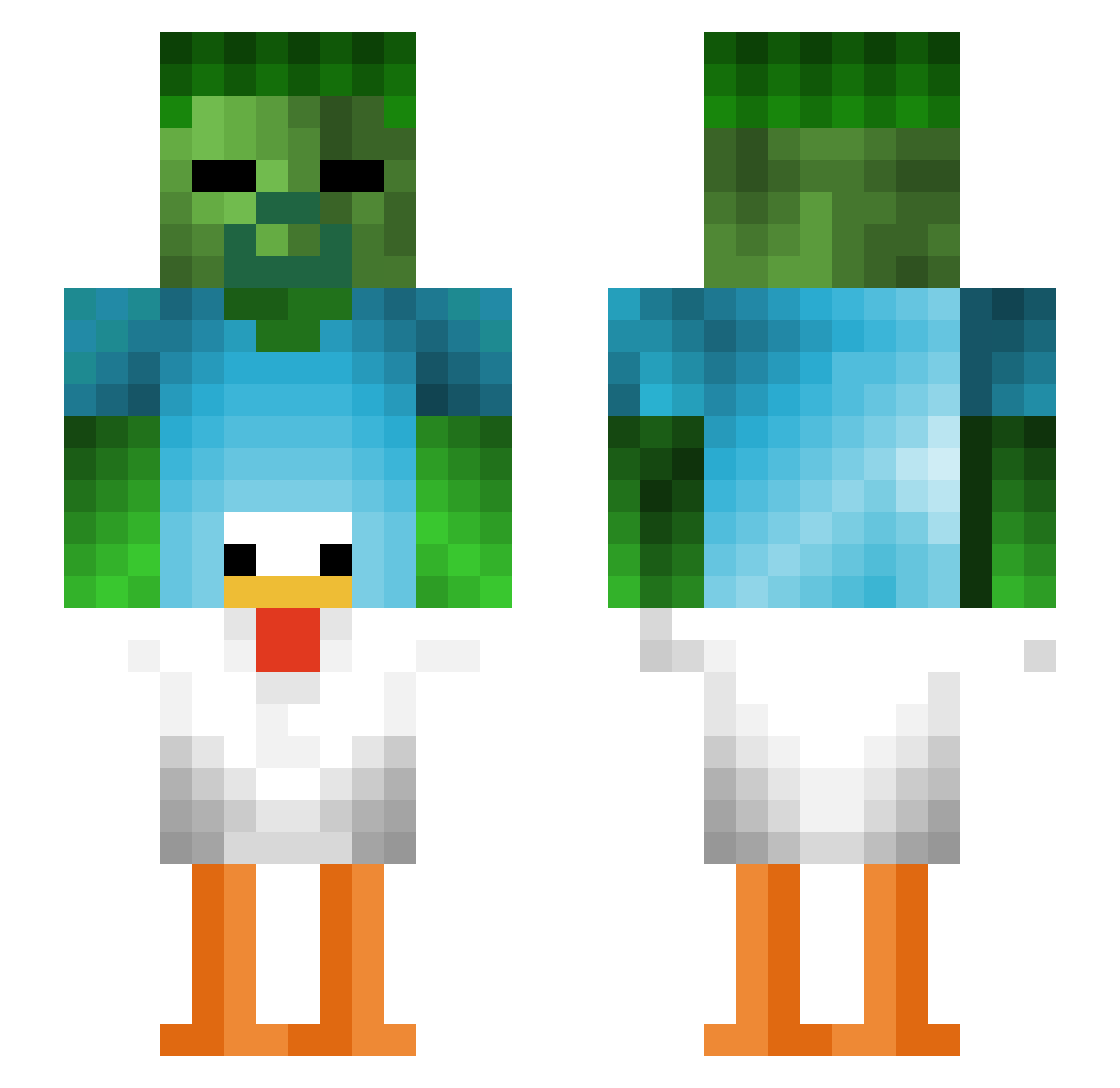 dretelose0126 Minecraft skin, front and back view