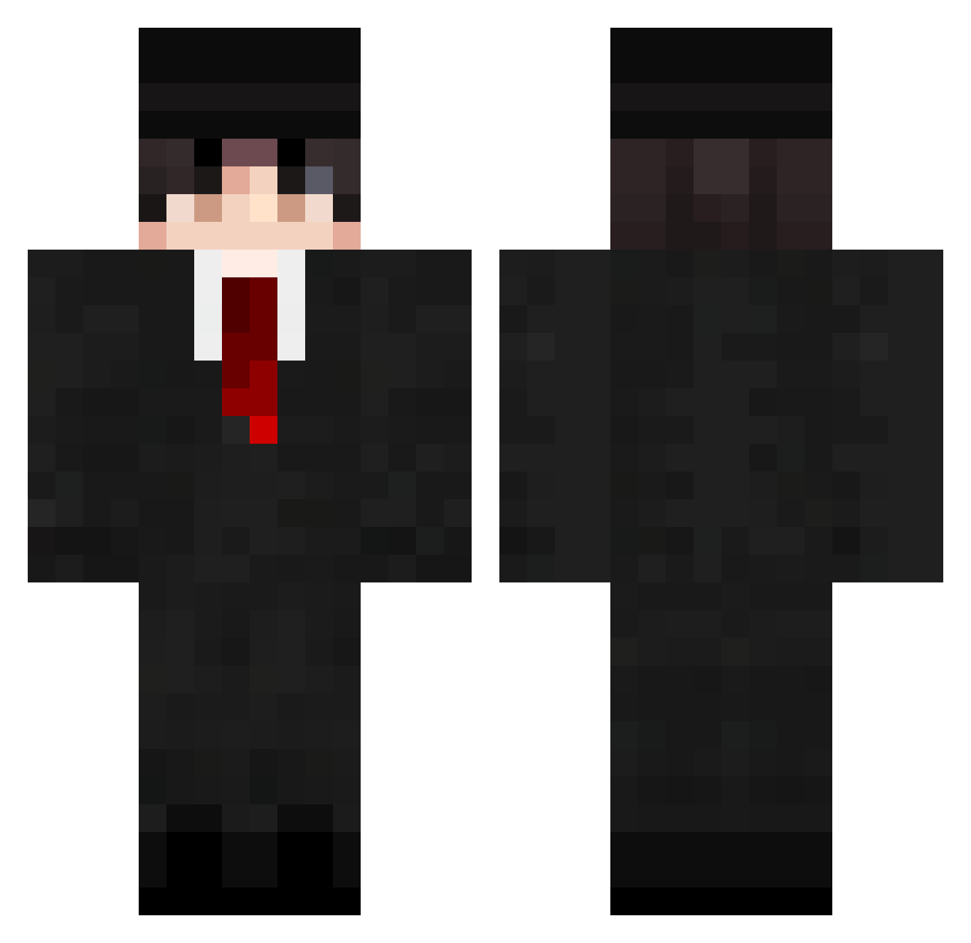 MimmoFarm Minecraft skin, front and back view