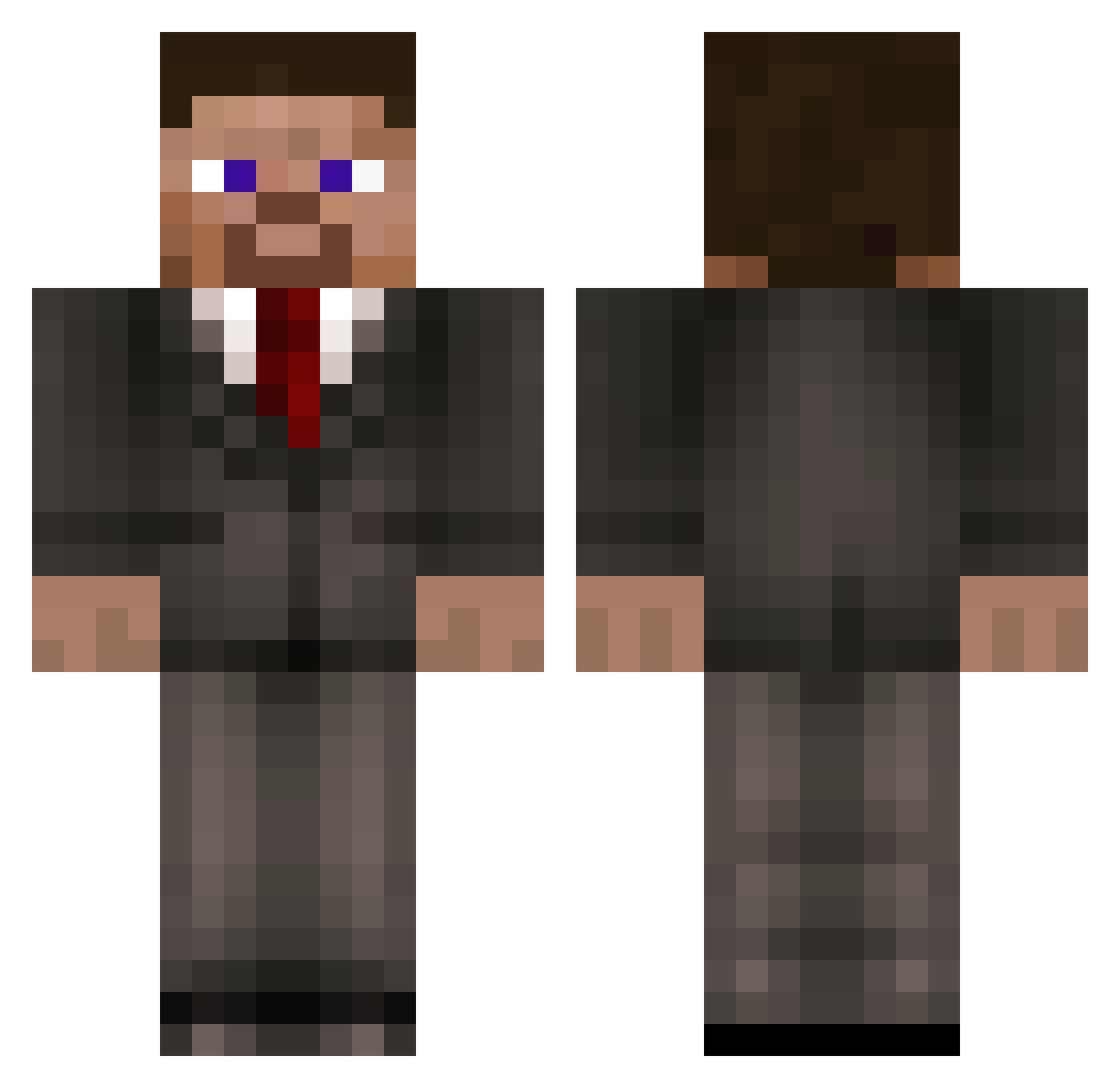 TatumJayson Minecraft skin, front and back view