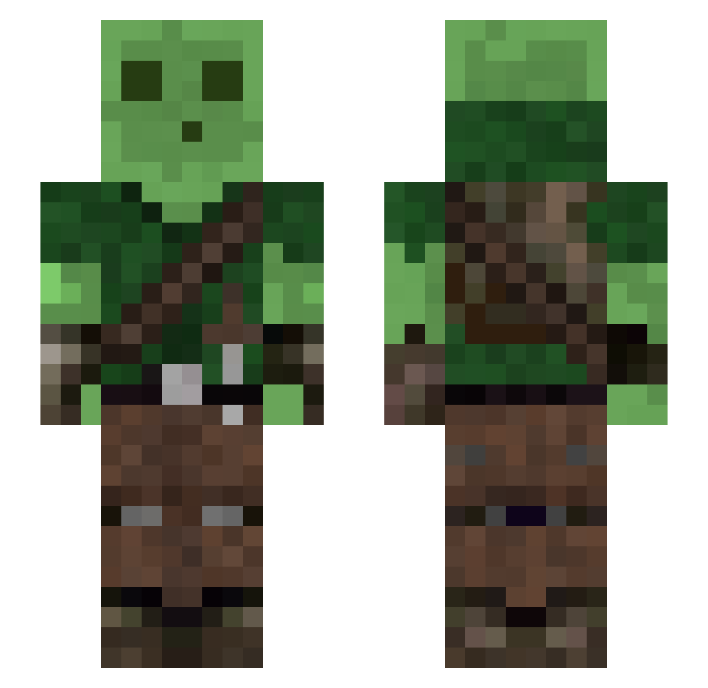 Vitnam Minecraft skin, front and back view