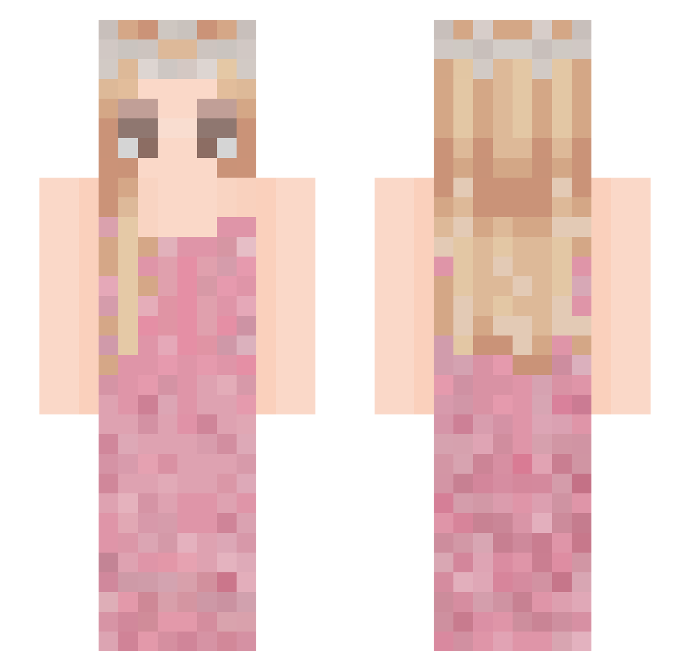 emmlovesu Minecraft skin, front and back view