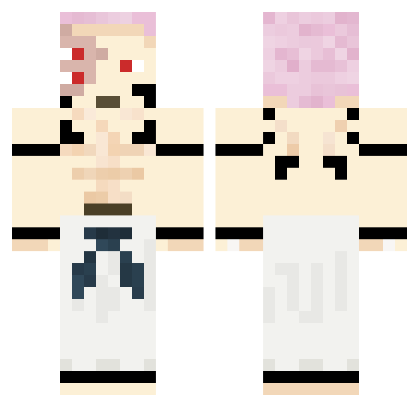 NeoSkull_01 Minecraft skin, front and back view