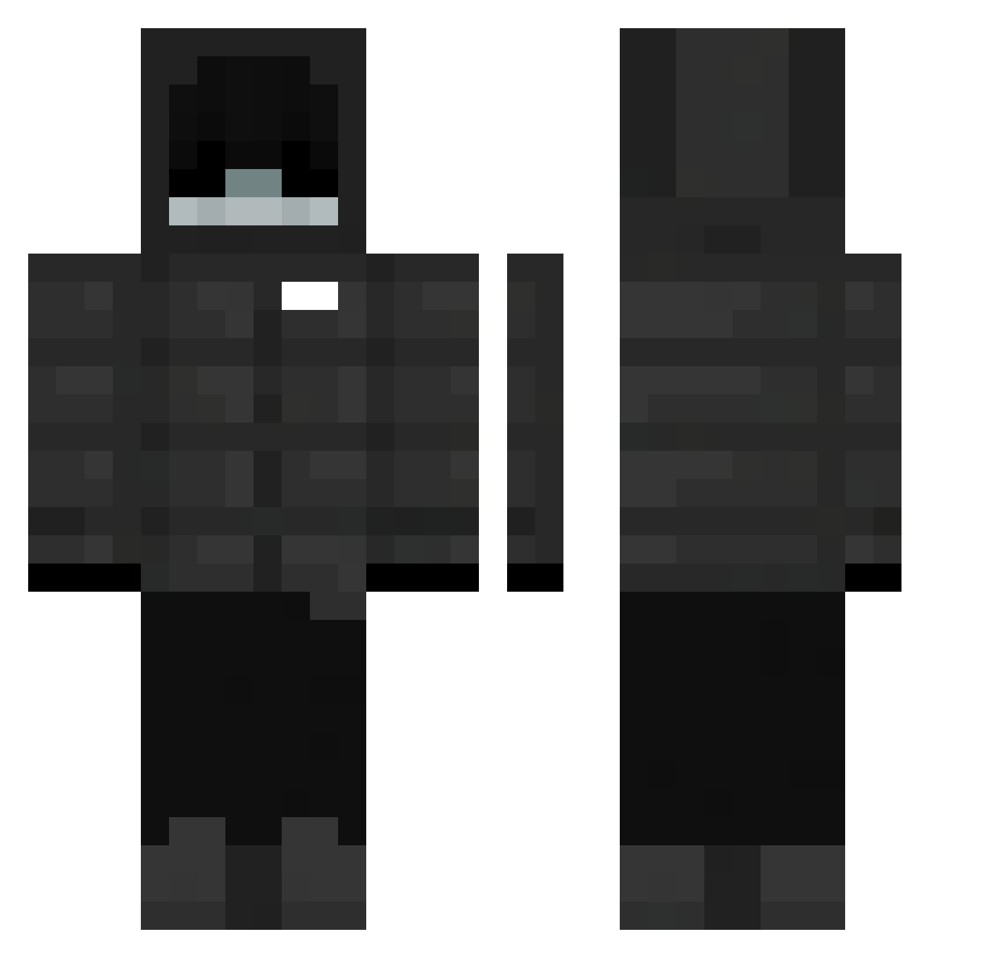 Zahirek47 Minecraft skin, front and back view